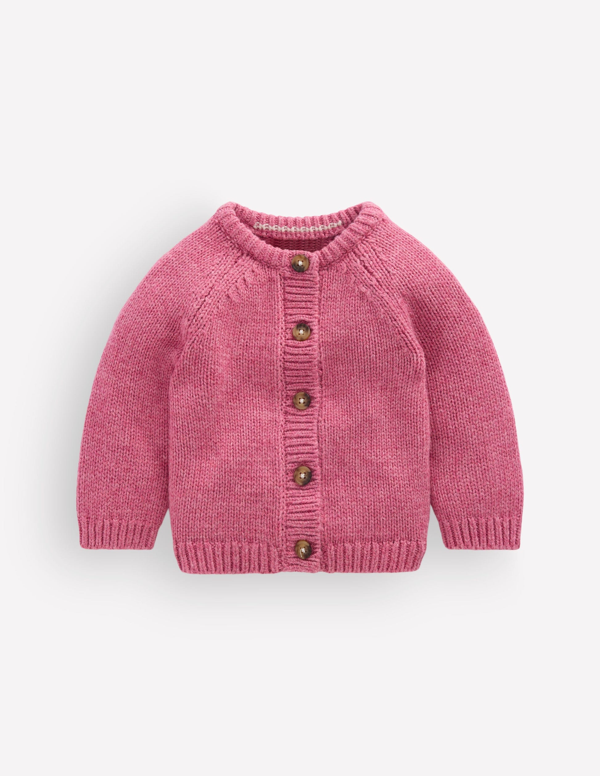 Chunky Cardigan-Pink Heather Marl-2