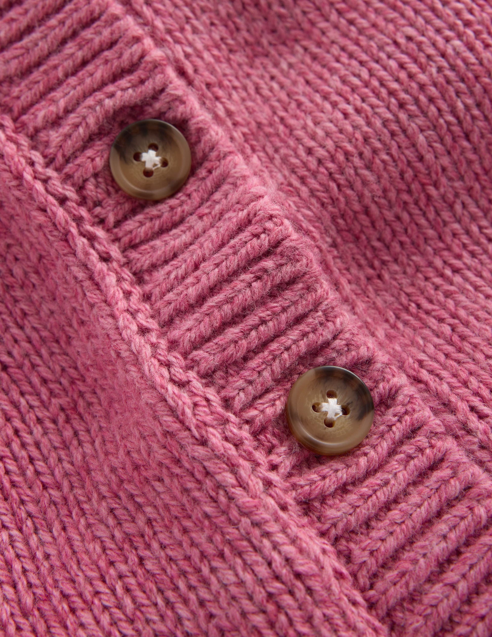 Chunky Cardigan-Pink Heather Marl-4