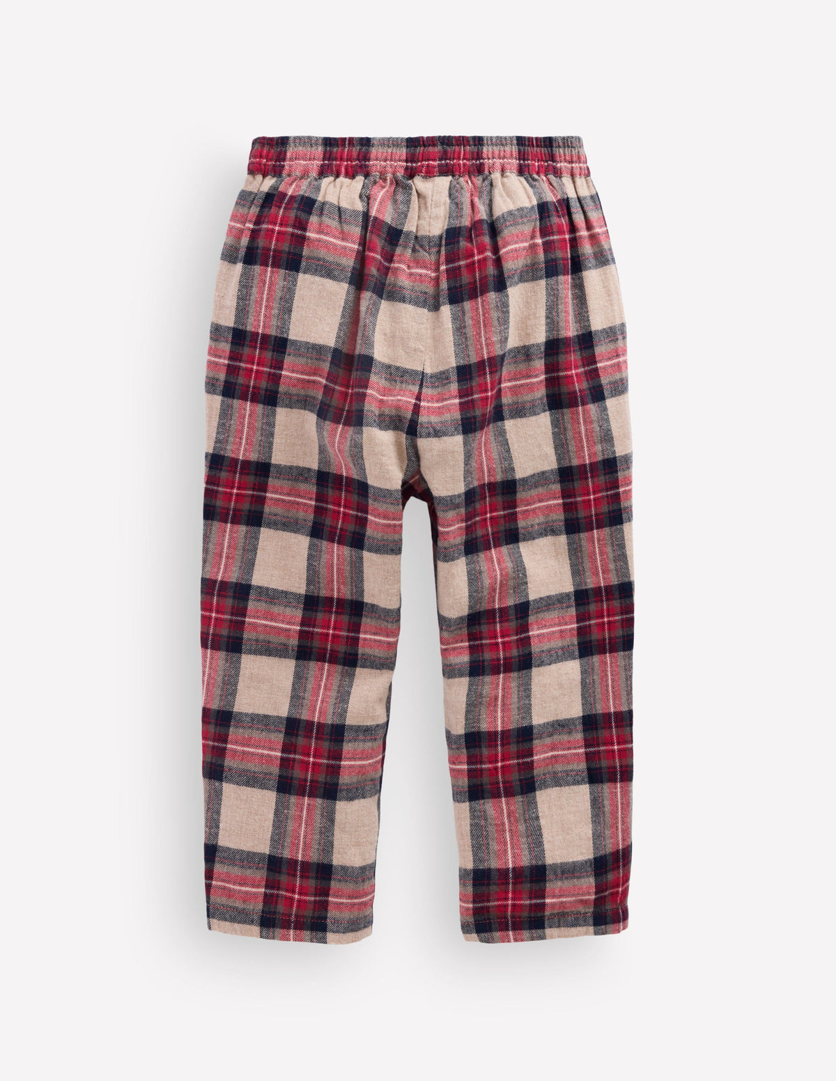 Woven Pull-on Pants-Oatmeal Check-6