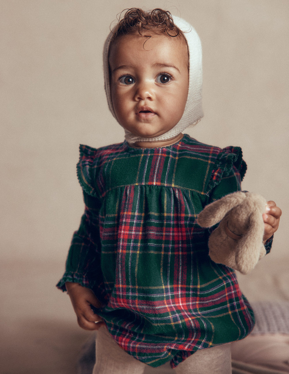 Woven Bubble Romper-Green/Red Check-2