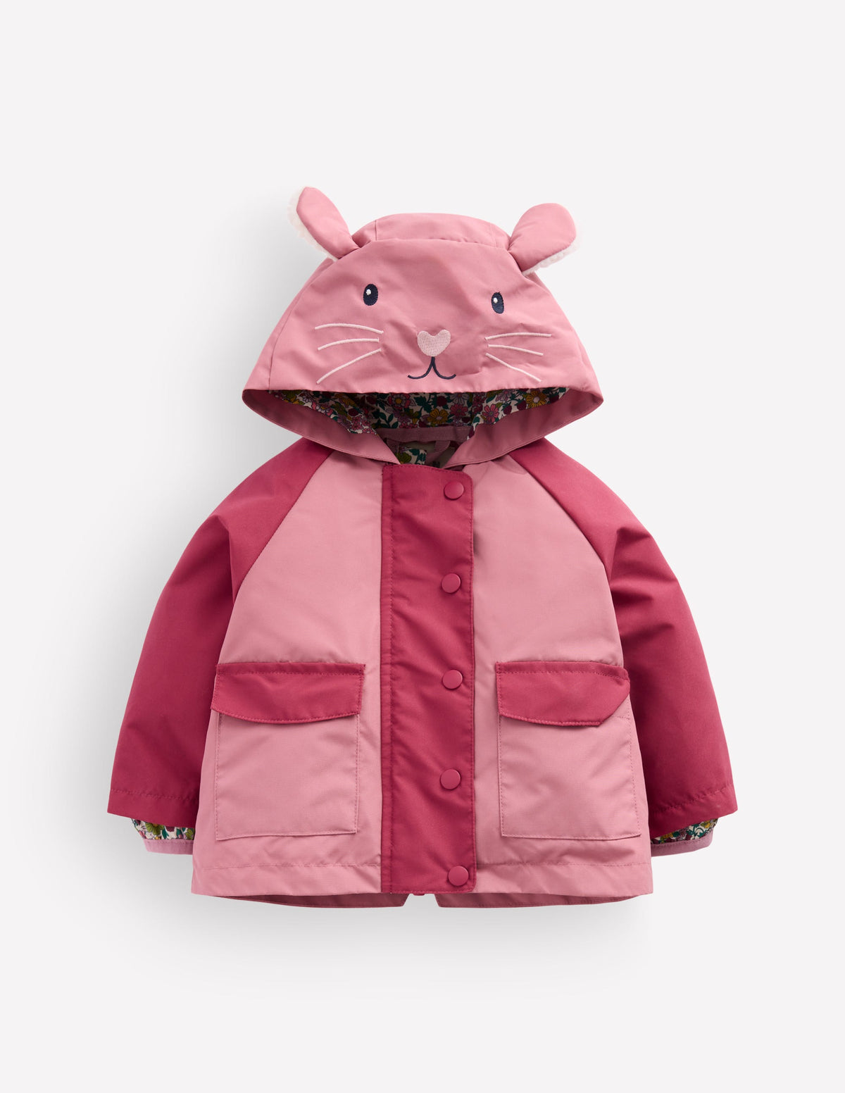 3-in-1 Shower Resistant Coat-Vintage Rose Bunny-1