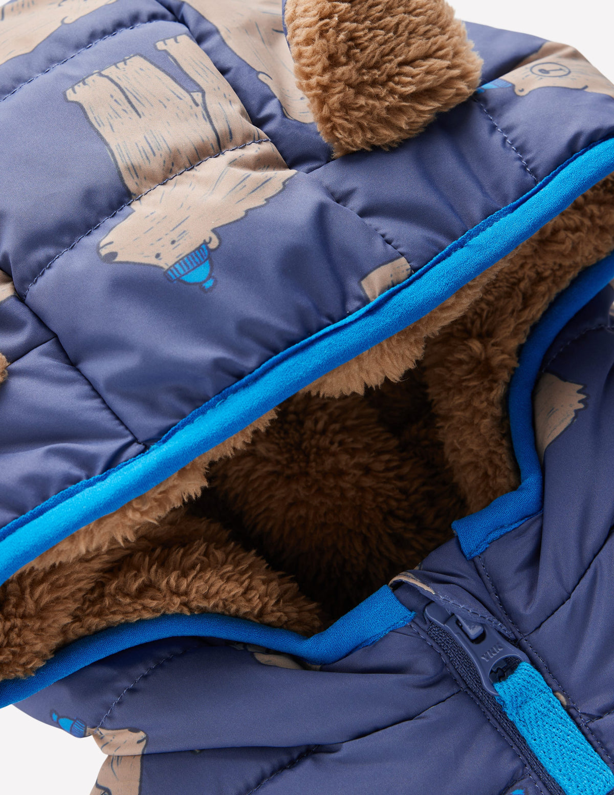 Cosy Lined Puffer Jacket-Navy Baby Bears-2