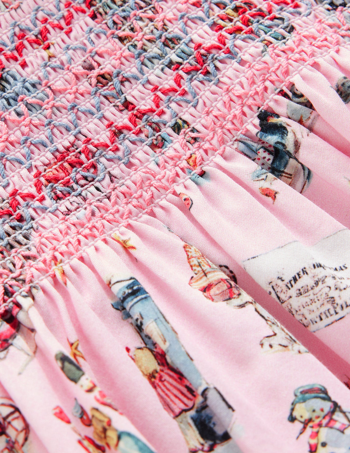 Pretty Smocked Dress-Pink Polar Post - Image 2