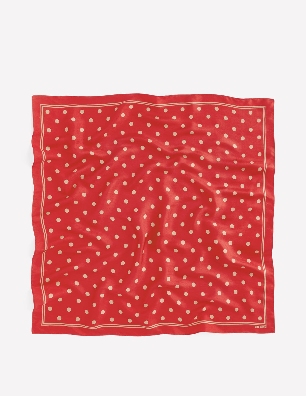 Elisabeth Silk Square Scarf-Red, Camel Spot-4