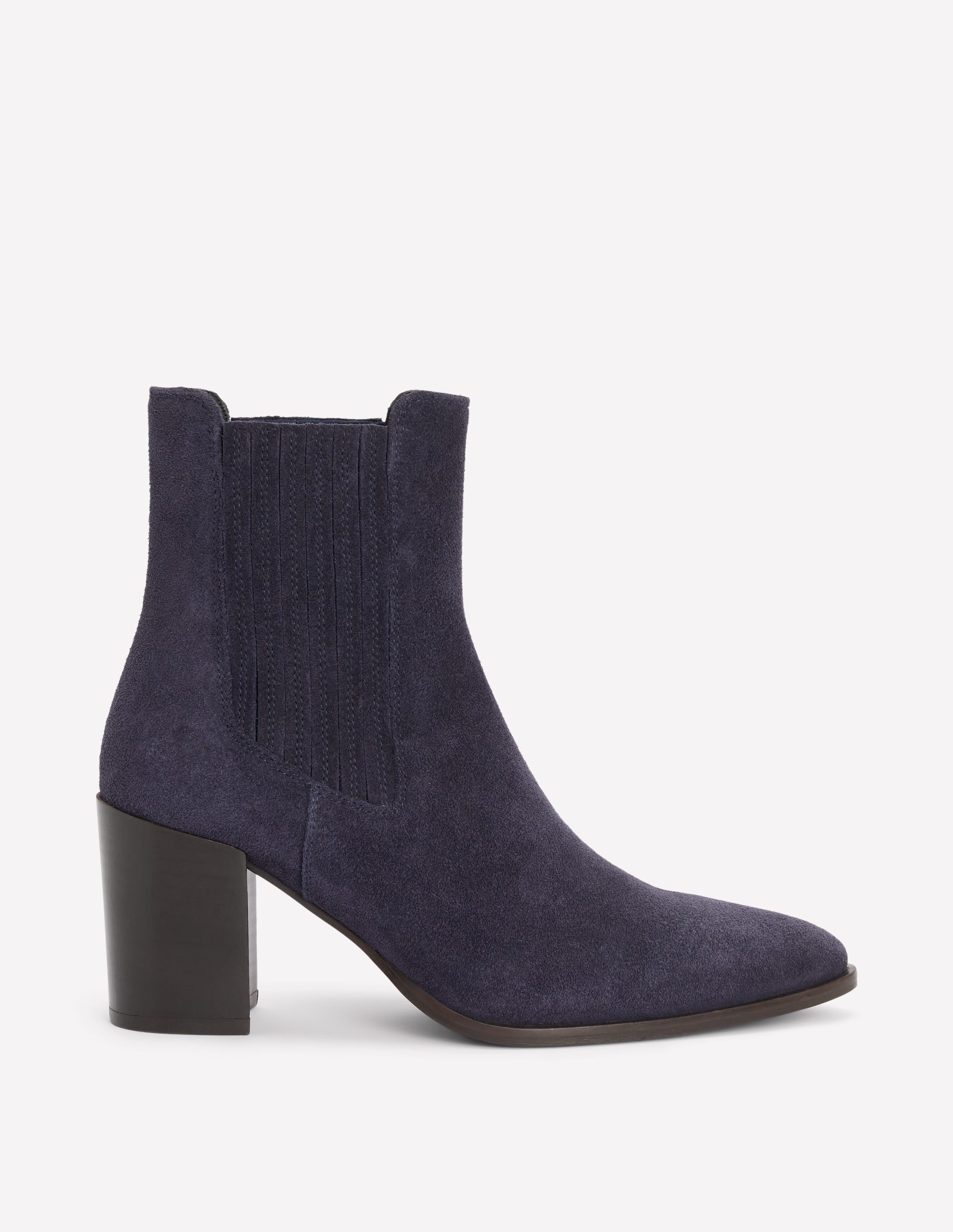Point Casual Ankle Boots-Dark Navy - Image 1