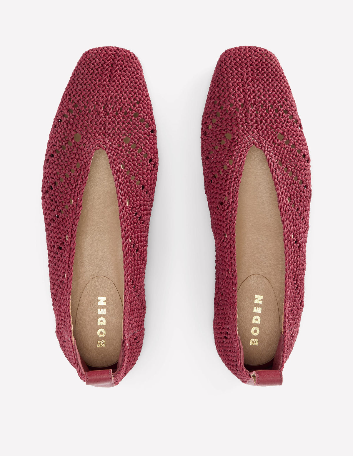 Knitted Ballet Flats-Oxblood - Image 5