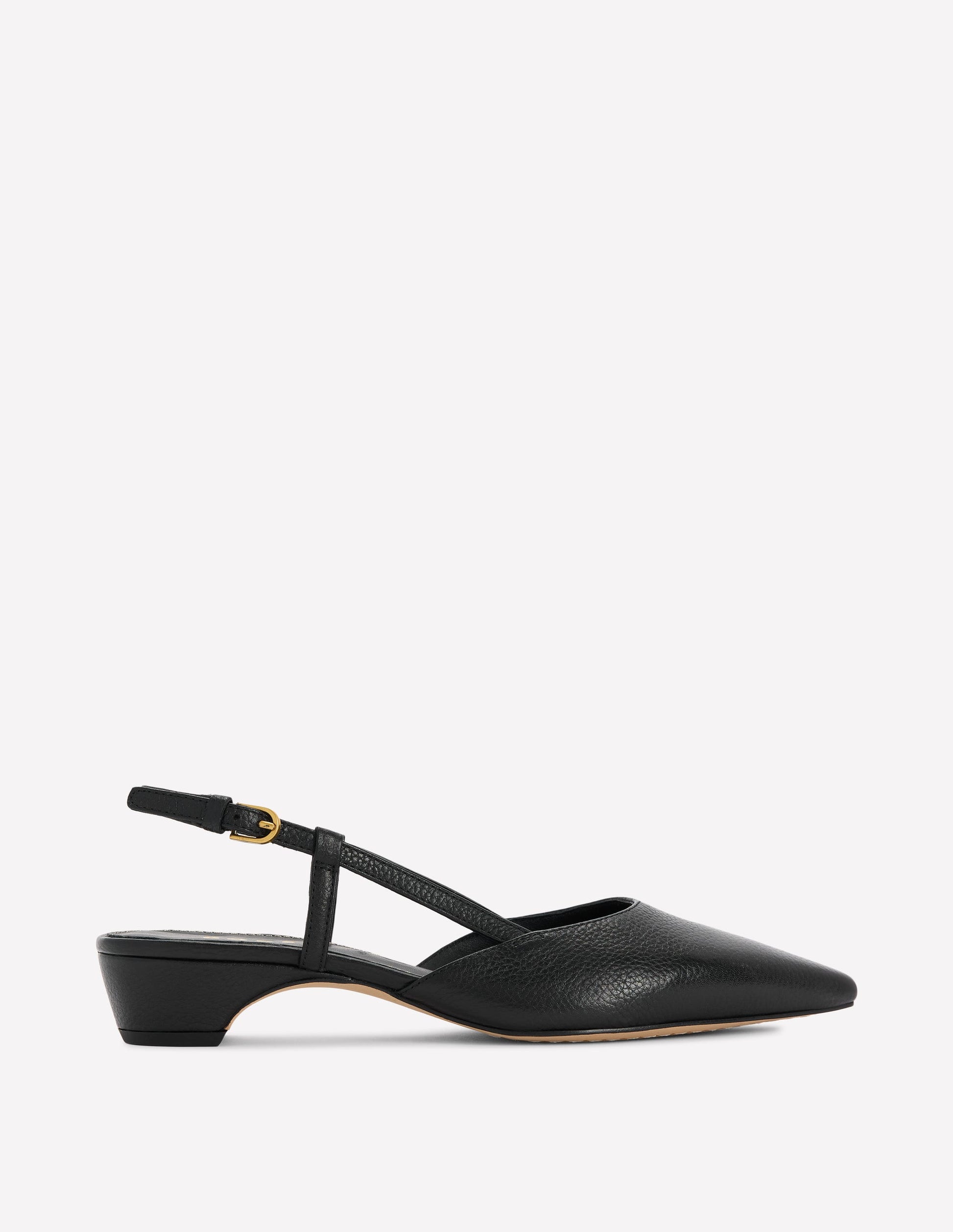 Mini Block Sling Backs-Black-1