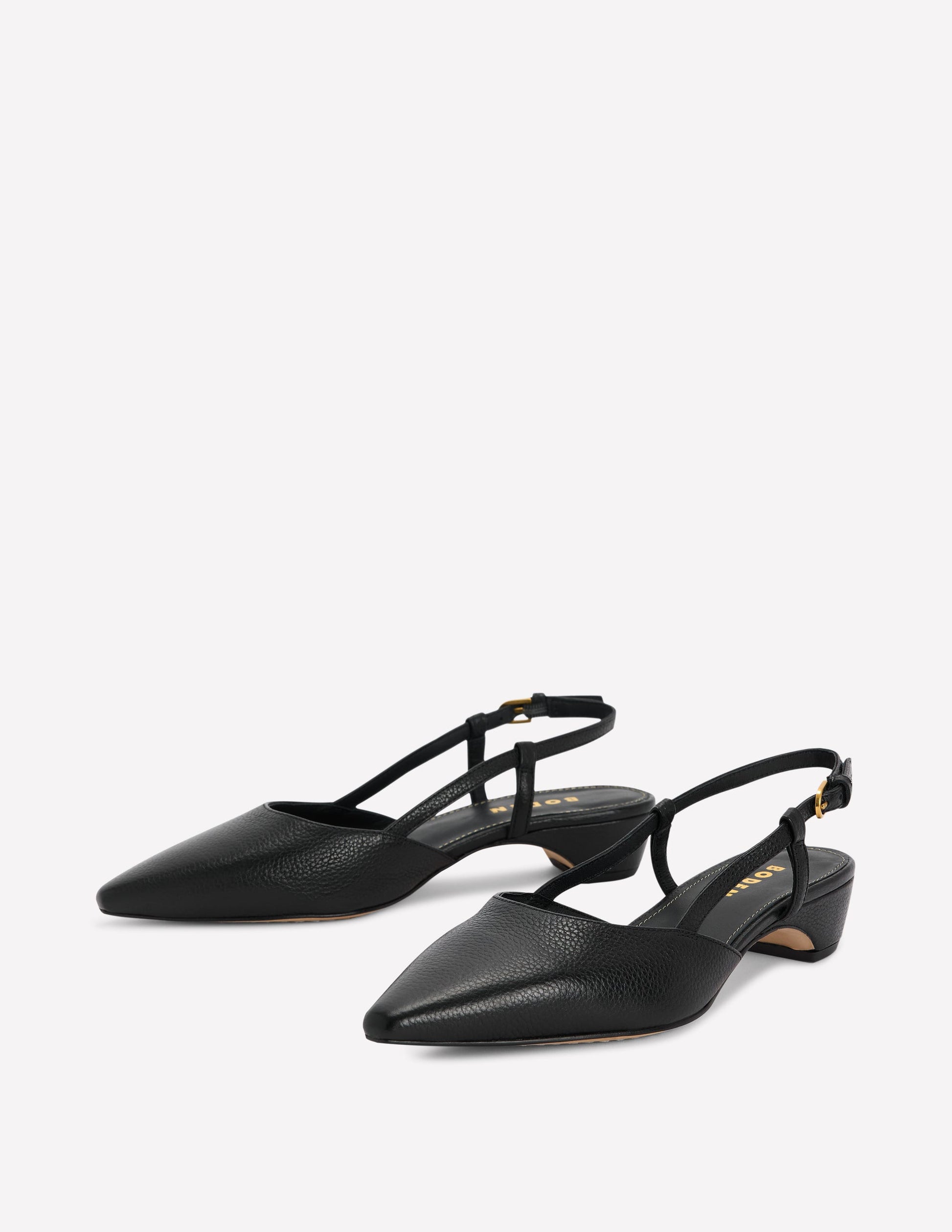 Mini Block Sling Backs-Black-3
