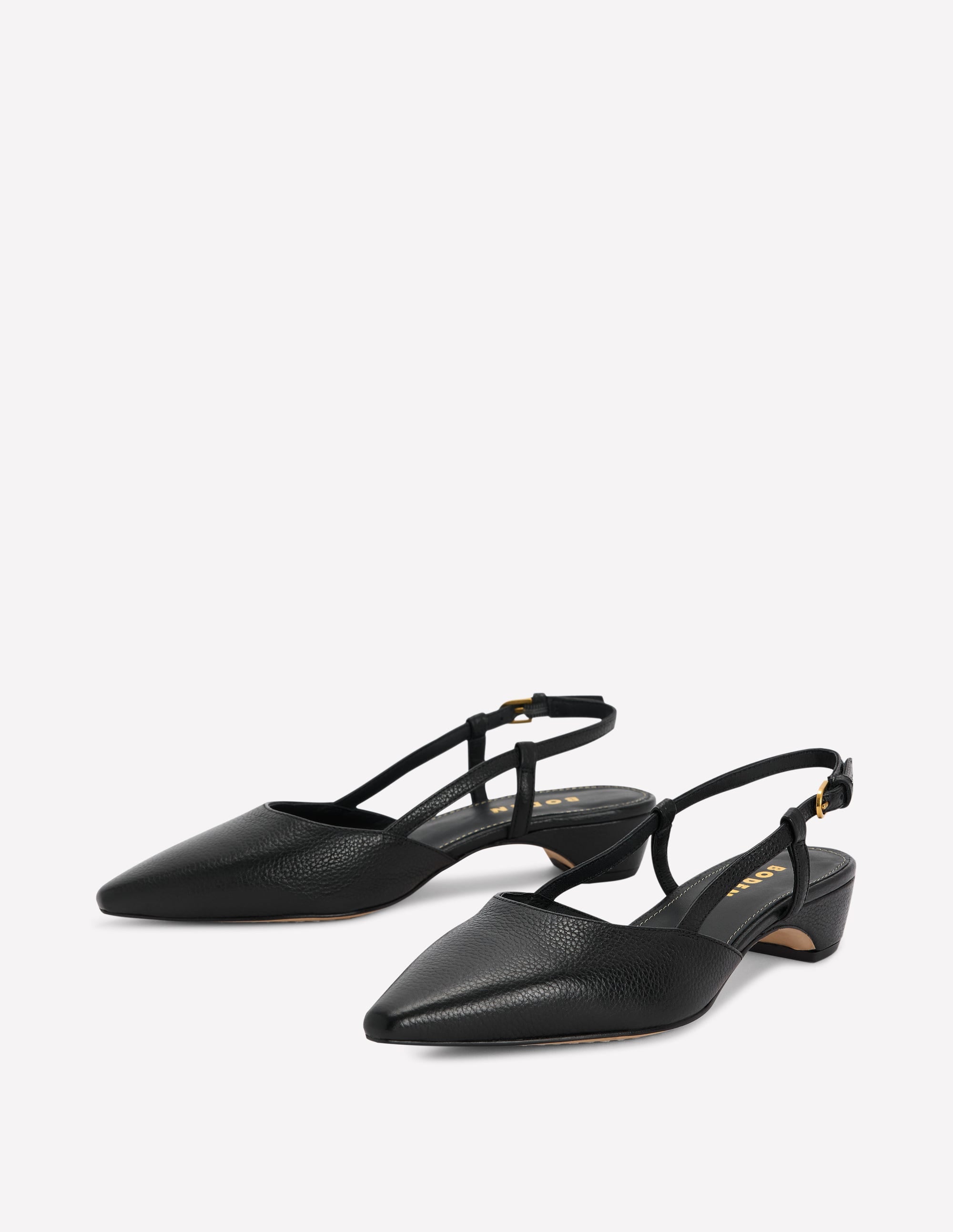 Mini Block Sling Backs-Black - Image 3