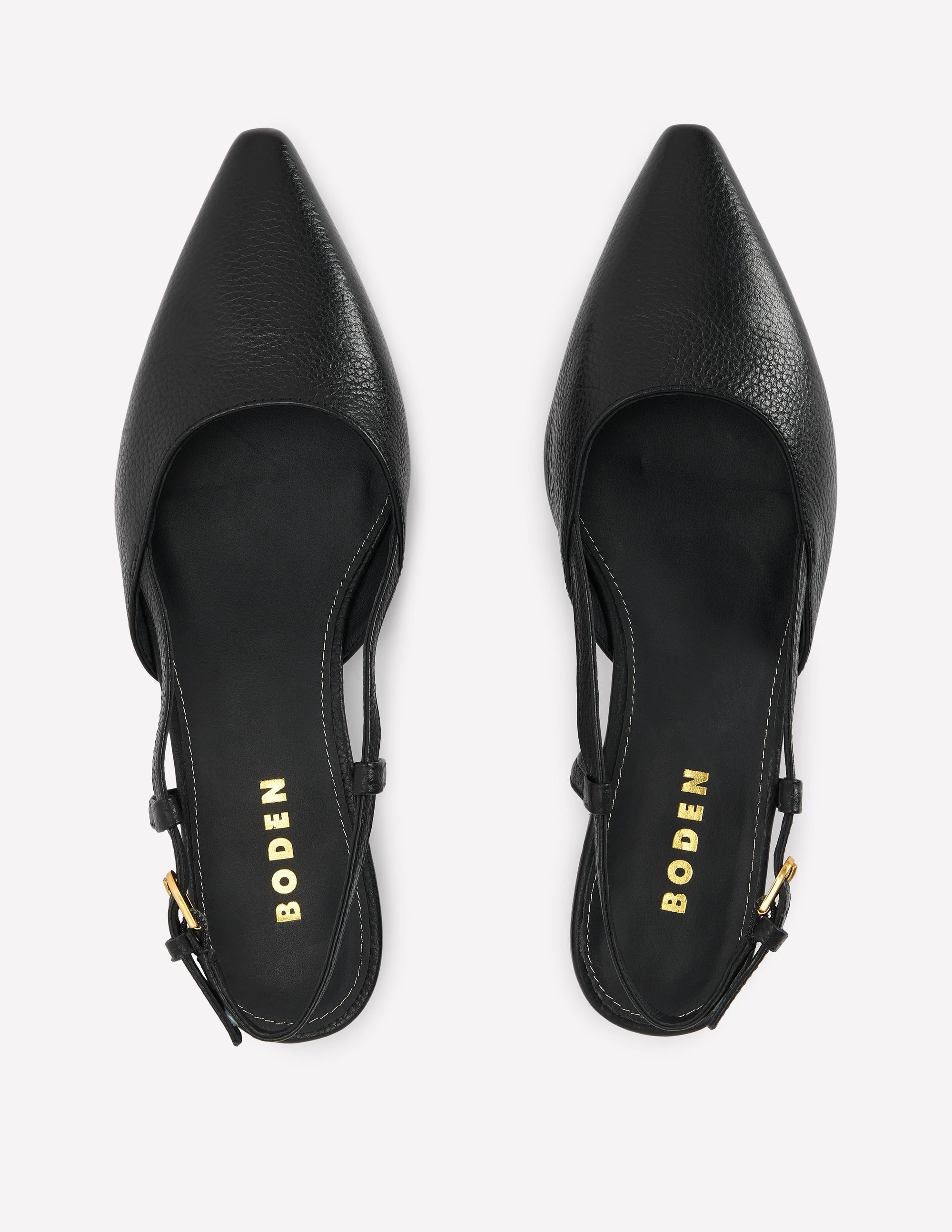 Mini Block Sling Backs-Black - Image 5