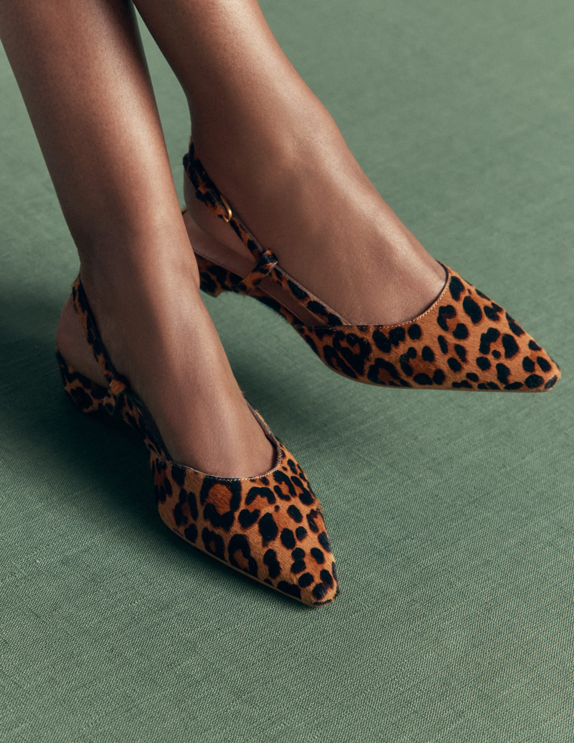 Mini Block Sling Backs-Classic Leopard - Image 3