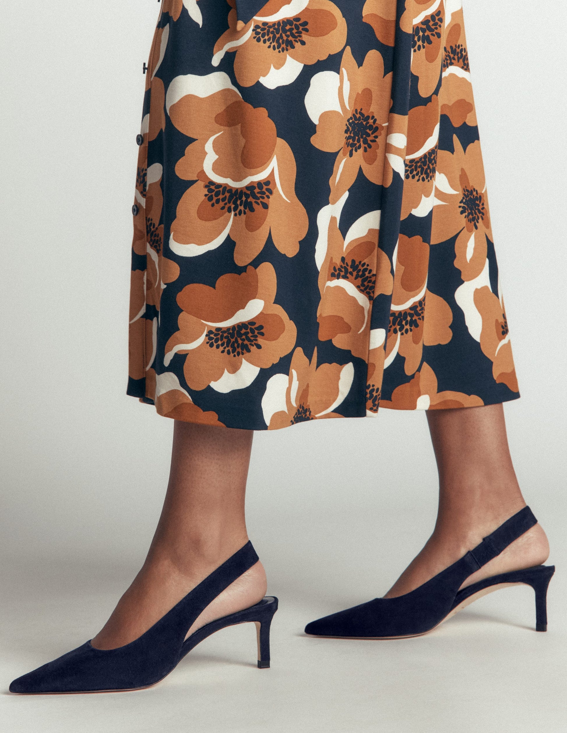 Hope Slingback Heels-Dark Navy-2