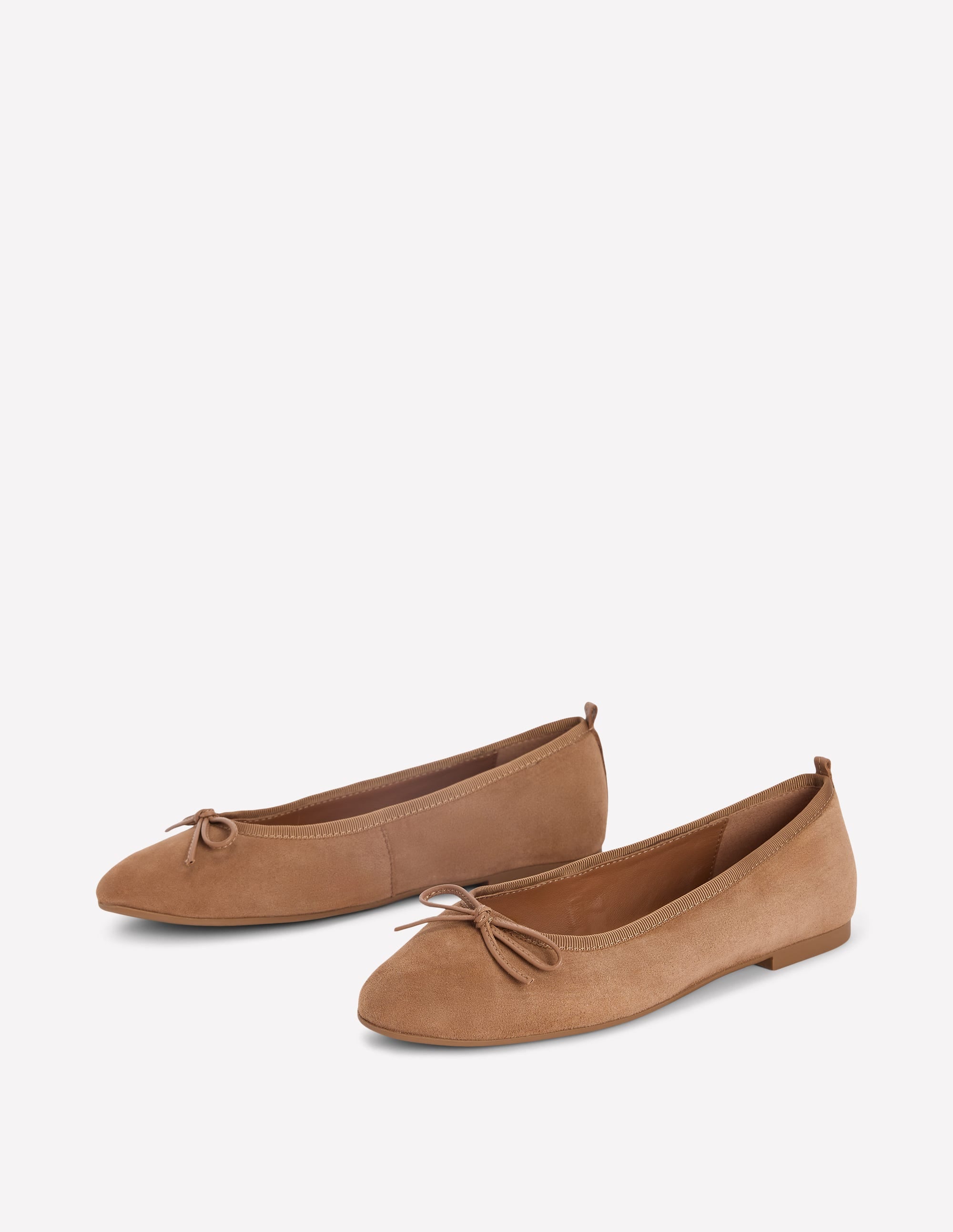 Patti Round Toe Ballet Flats-Ginger Snap Suede - Image 3