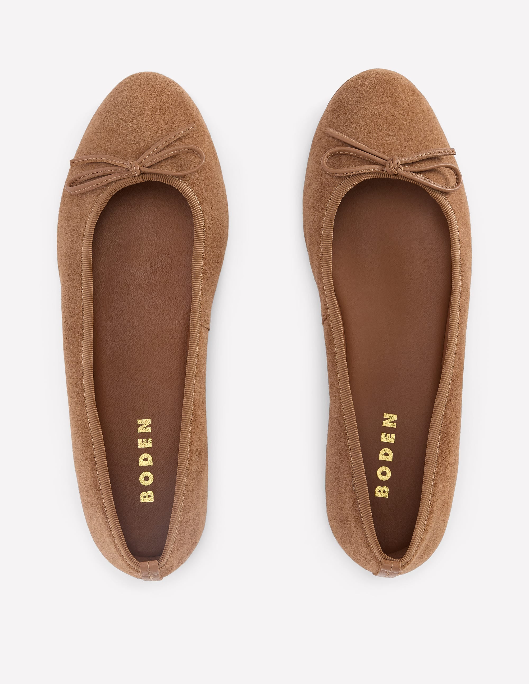 Patti Round Toe Ballet Flats-Ginger Snap Suede - Image 5