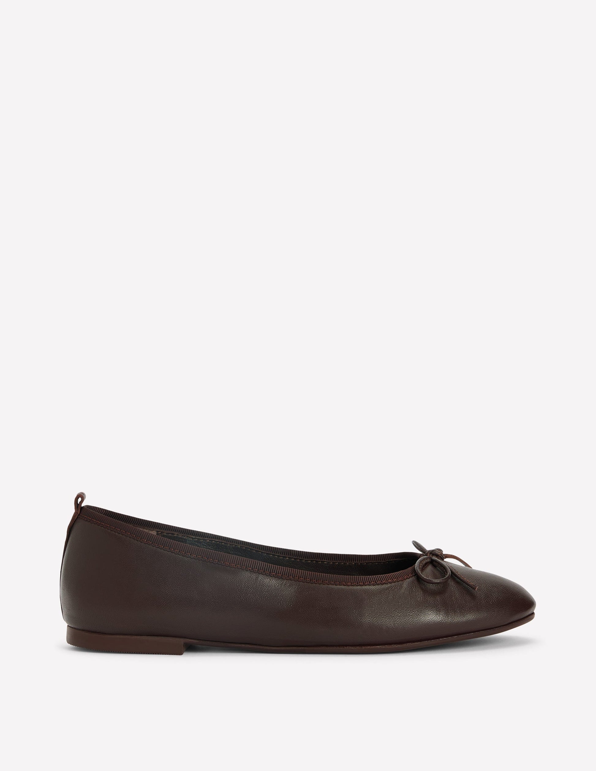 Patti Round Toe Ballet Flats-Bitter Chocolate-1