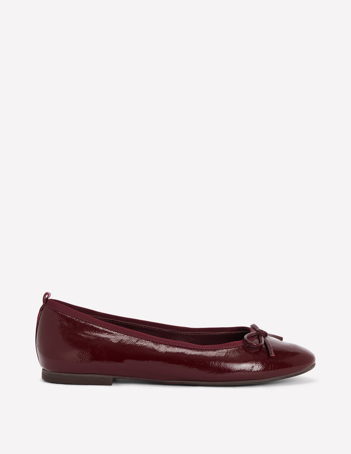 Patti Round Toe Ballet Flats-Oxblood