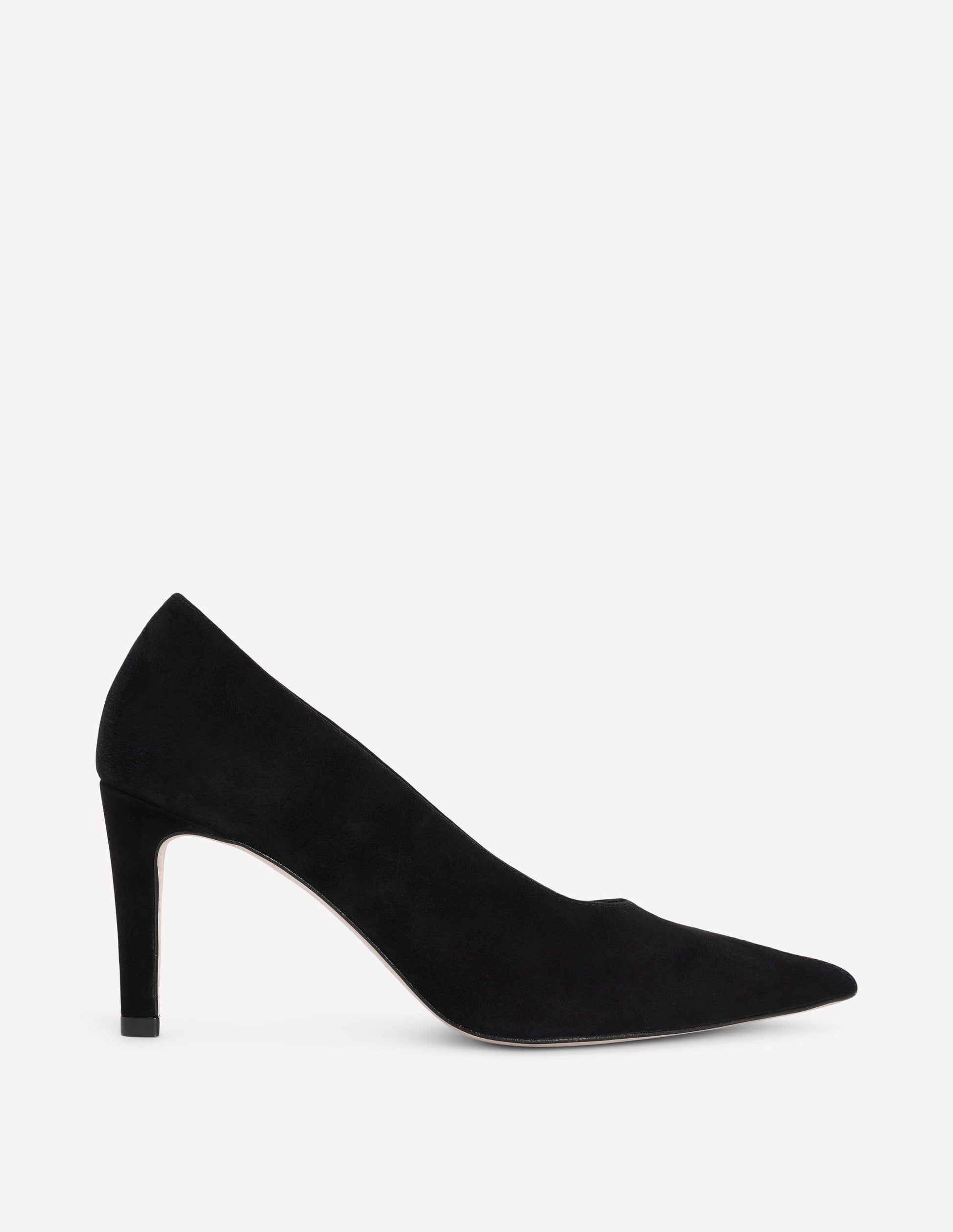 Pointed Court Shoes-Black-1