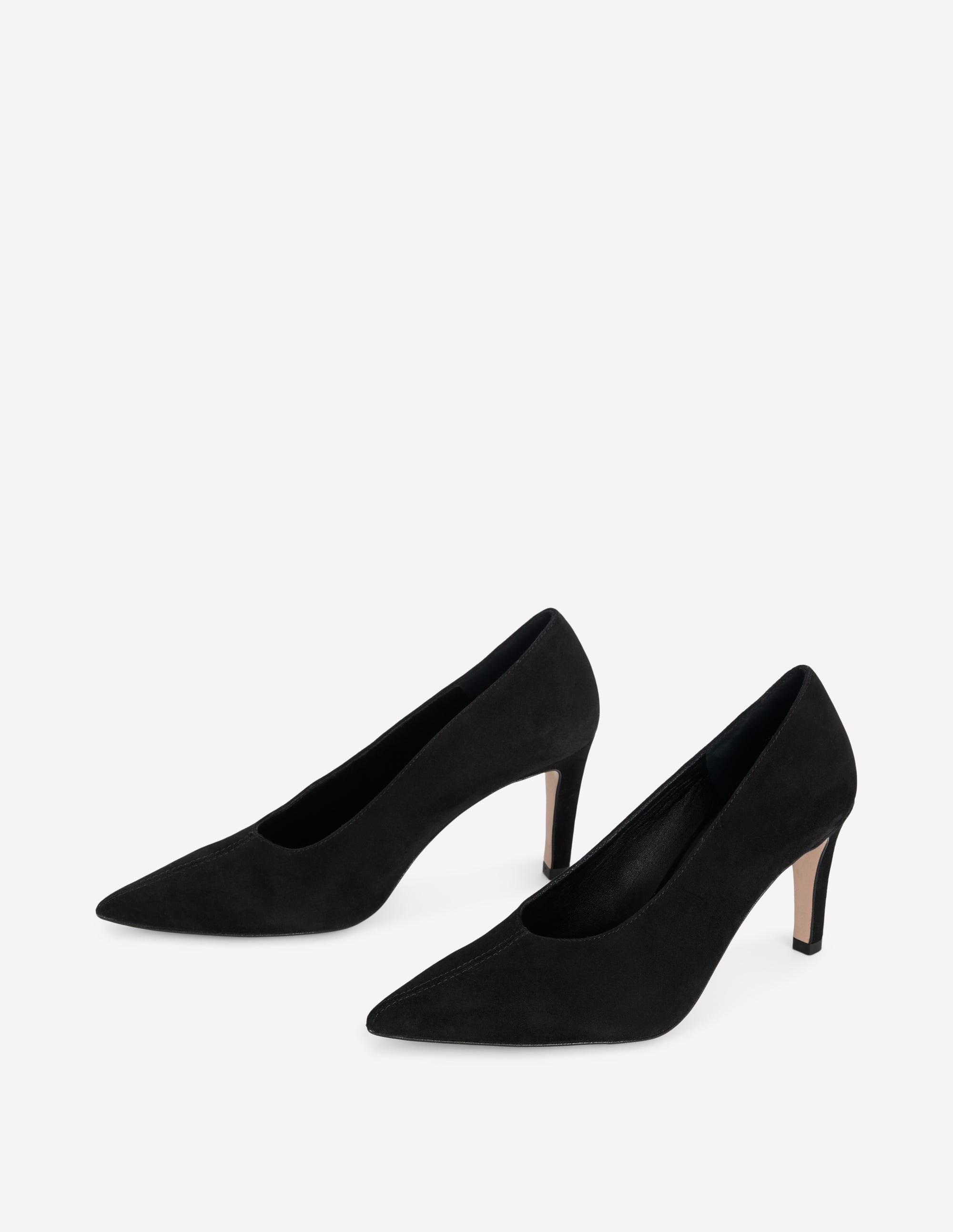 Pointed Court Shoes-Black - Image 3