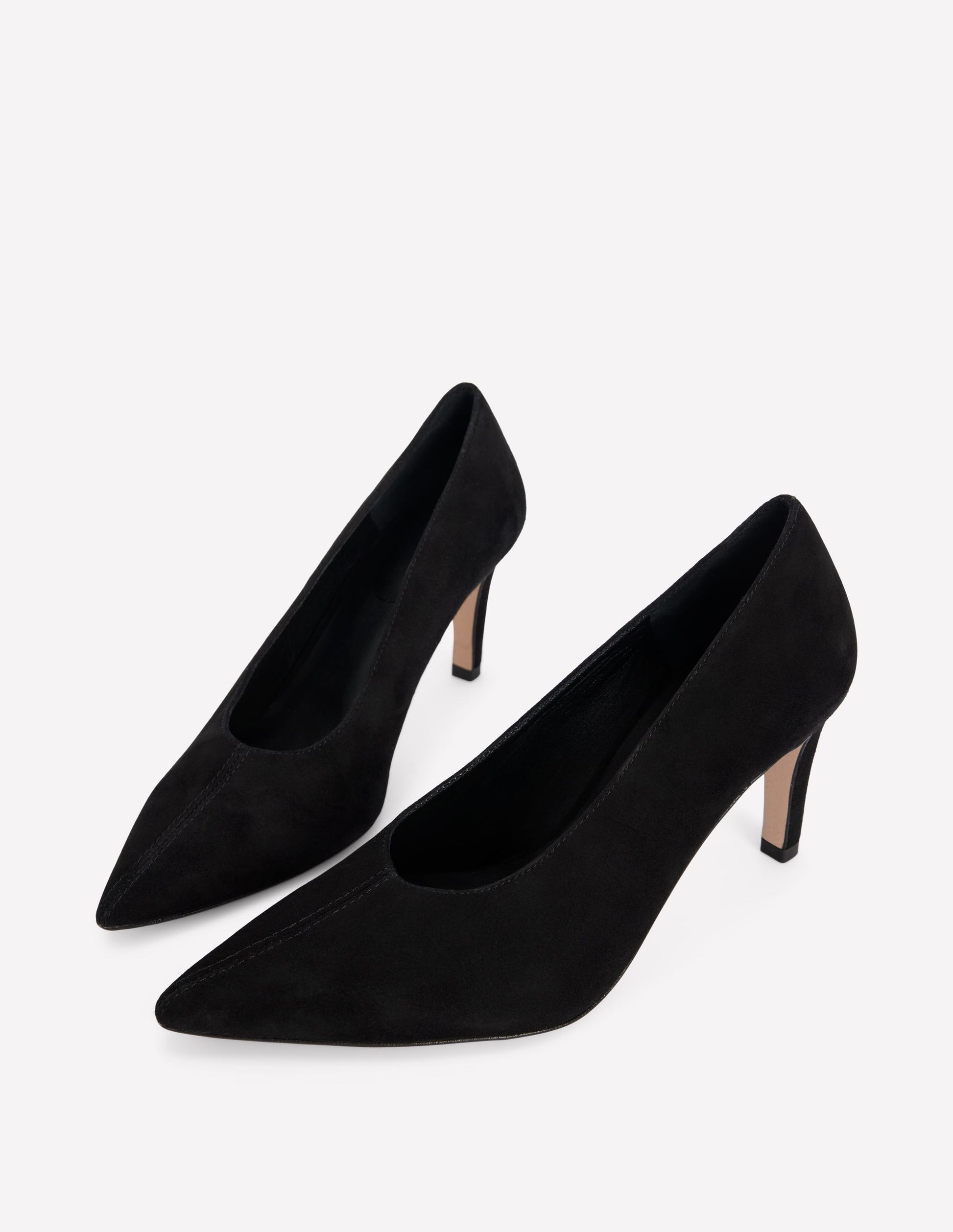 Pointed Court Shoes-Black-4
