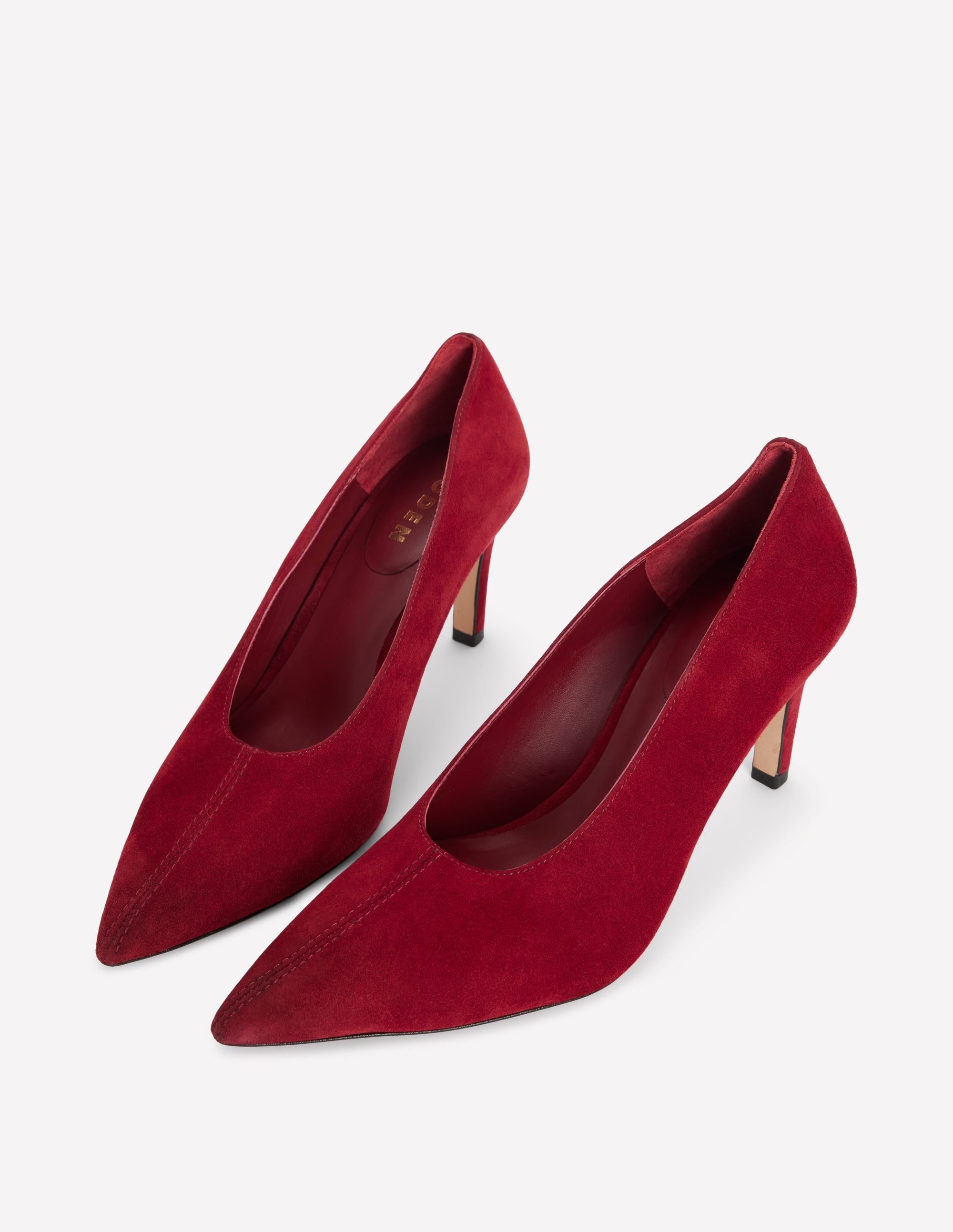 Pointed Court Shoes-Oxblood - Image 4