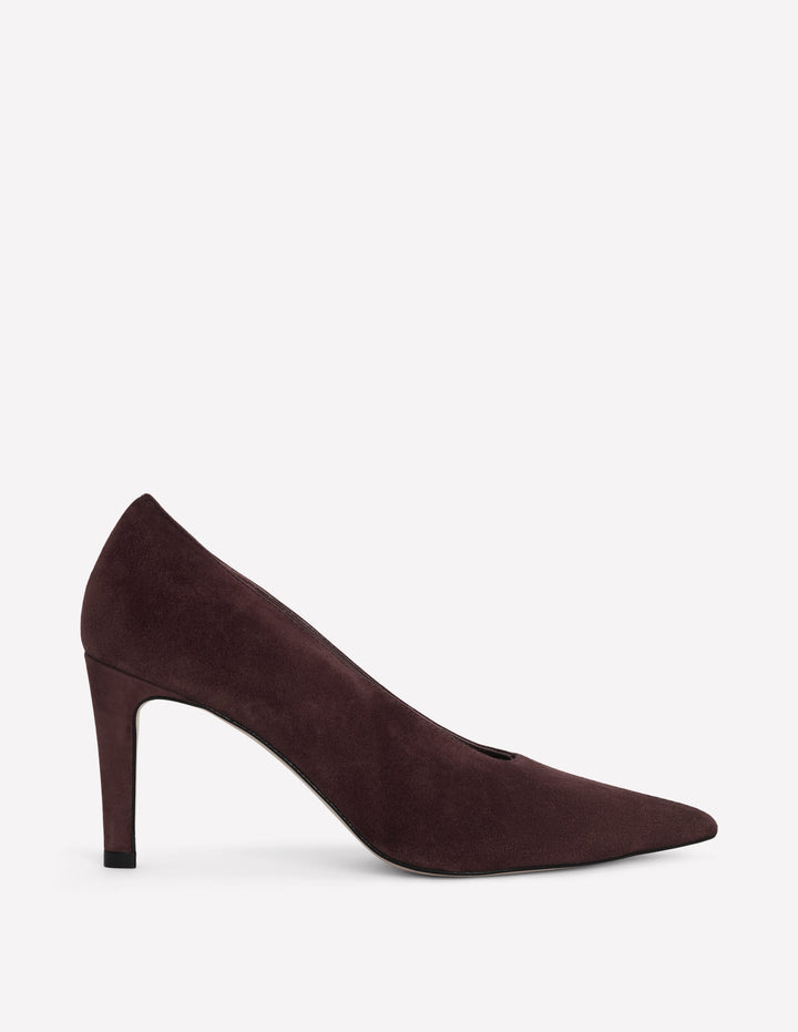 Pointed Court Shoes-Chocolate