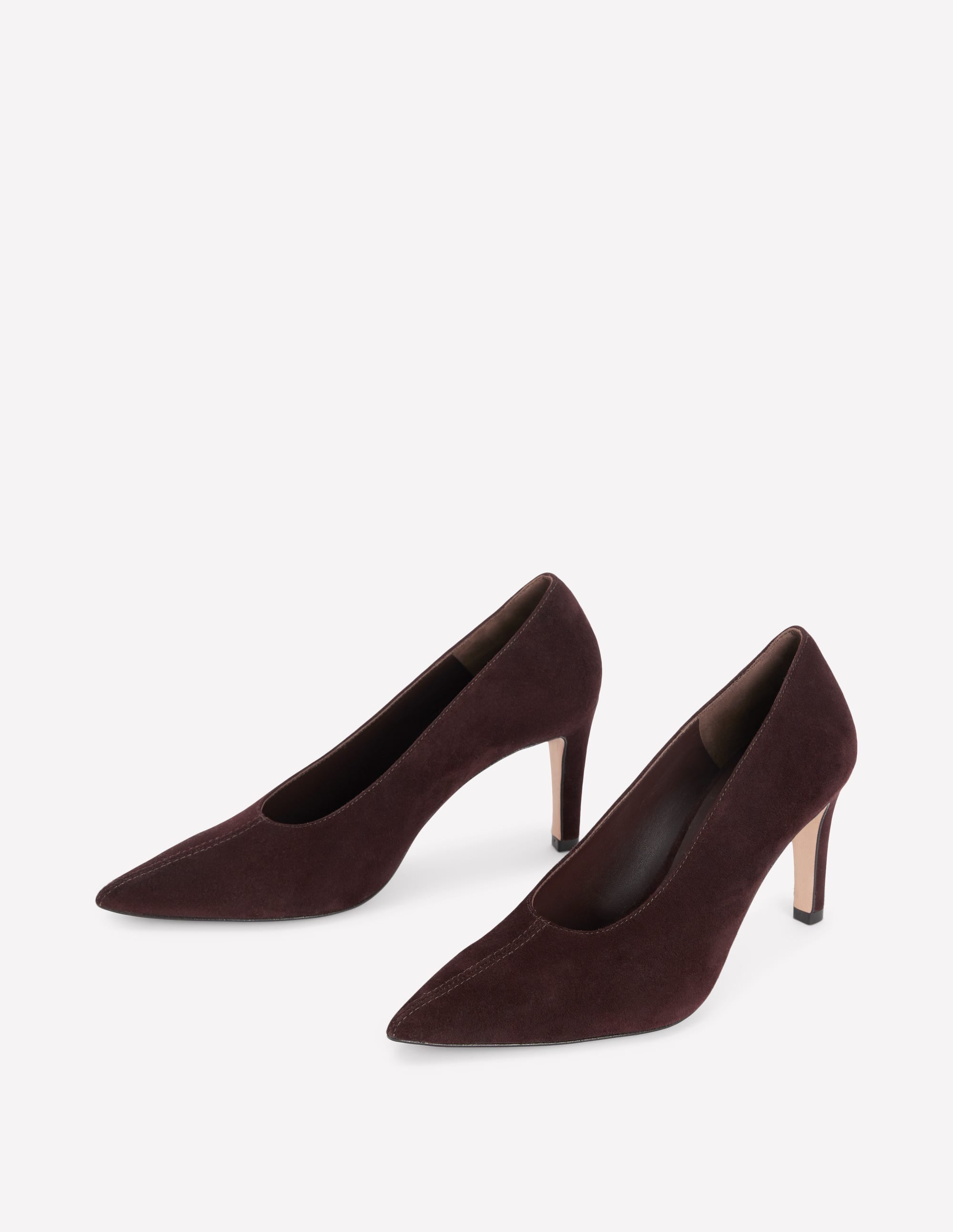 Pointed Court Shoes-Chocolate - Image 1