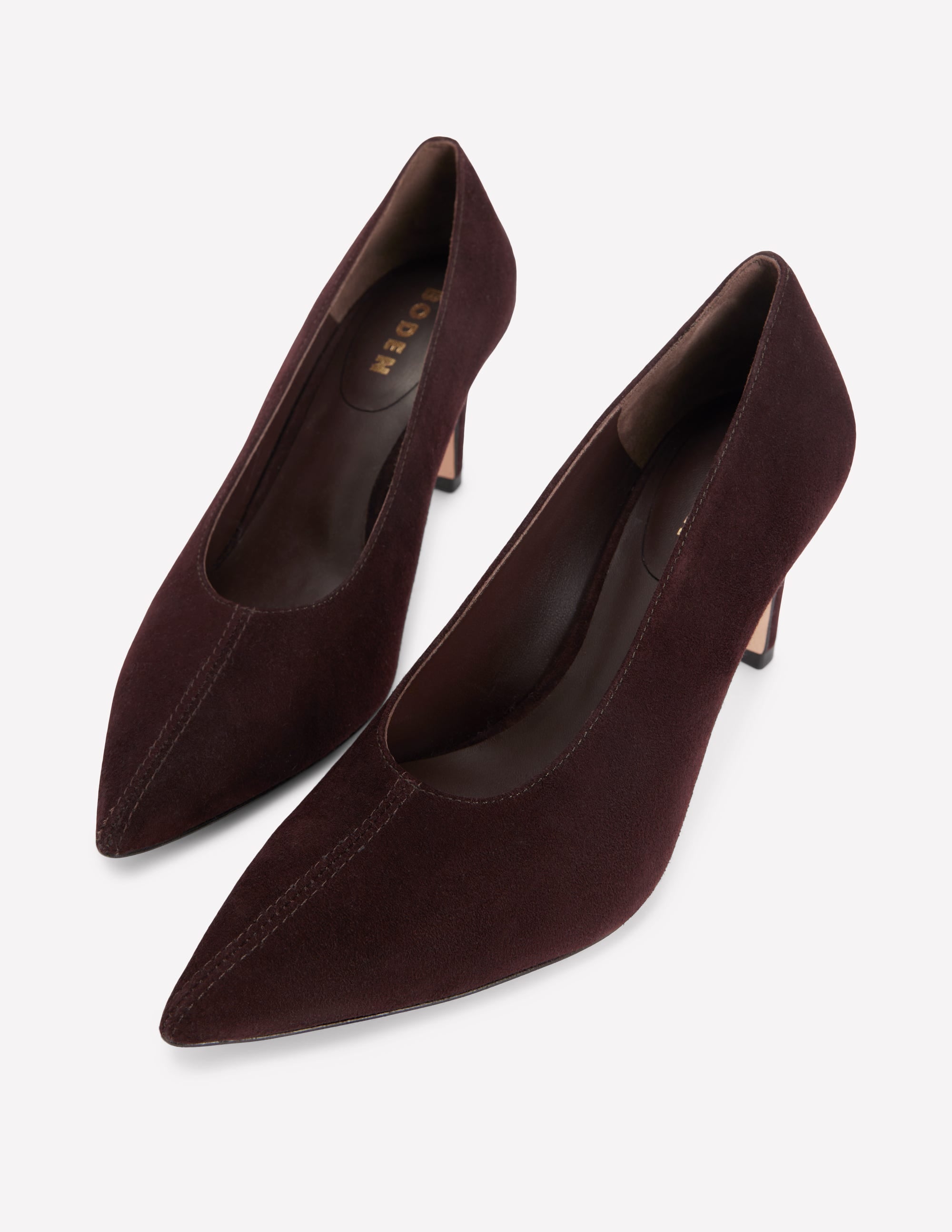 Pointed Court Shoes-Chocolate - Image 3