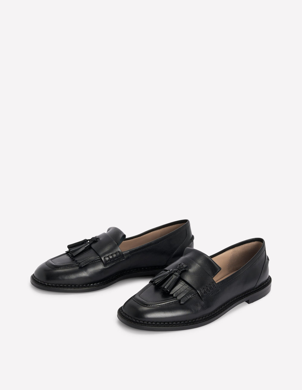 Nya Ghillie Flat Loafers-Black - Image 3