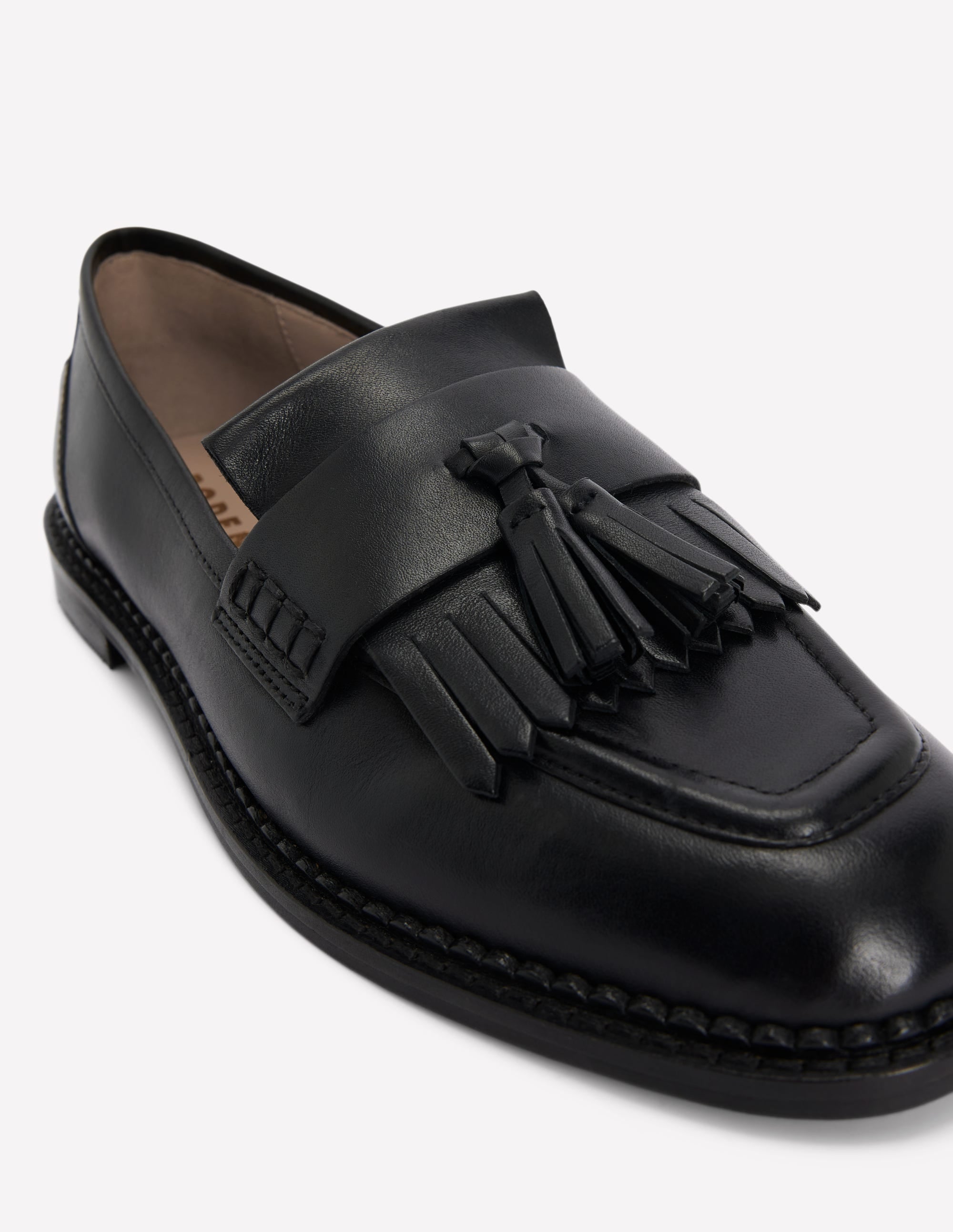 Nya Ghillie Flat Loafers - Black | Boden USA