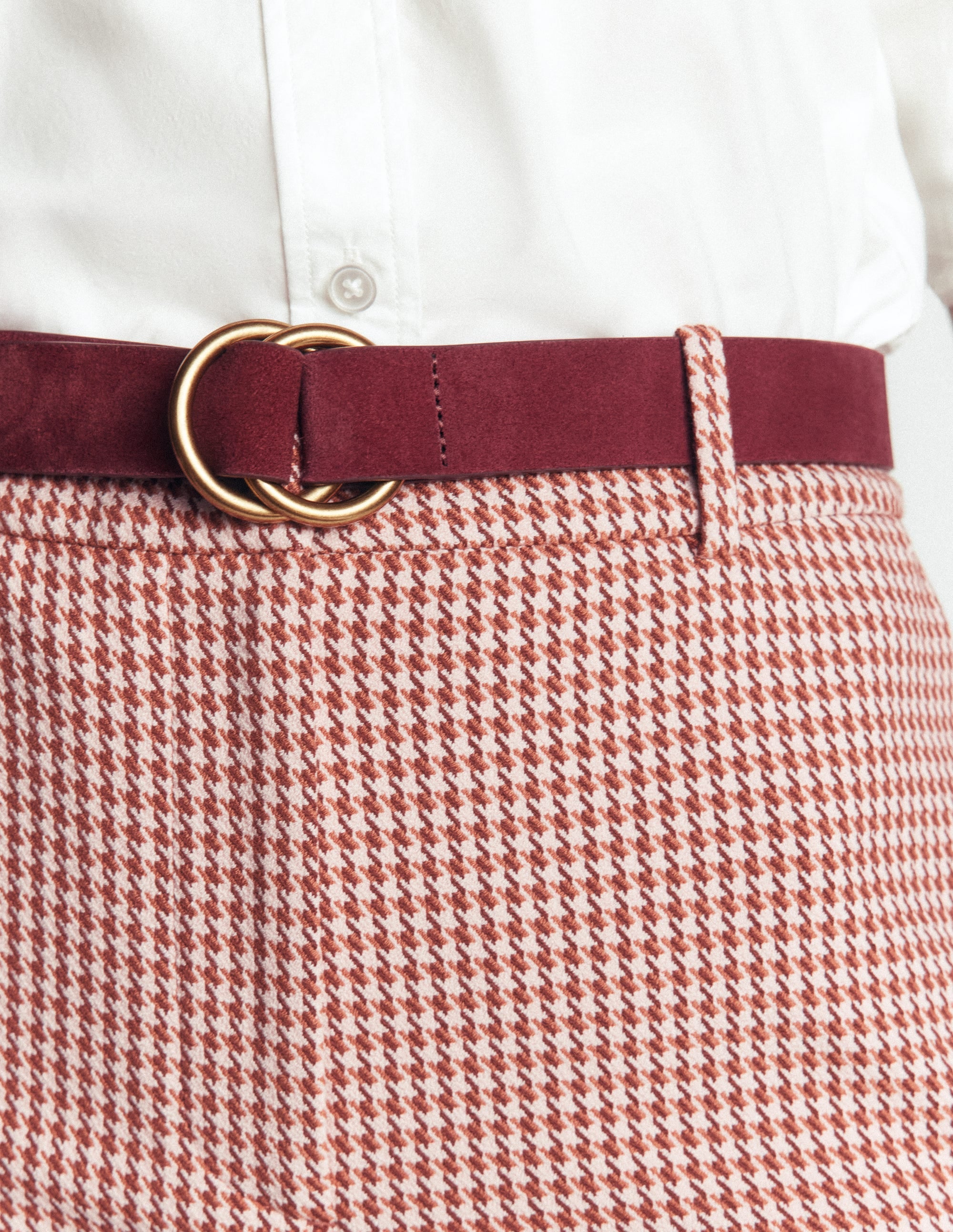 Double Ring Belt-Oxblood - Image 2