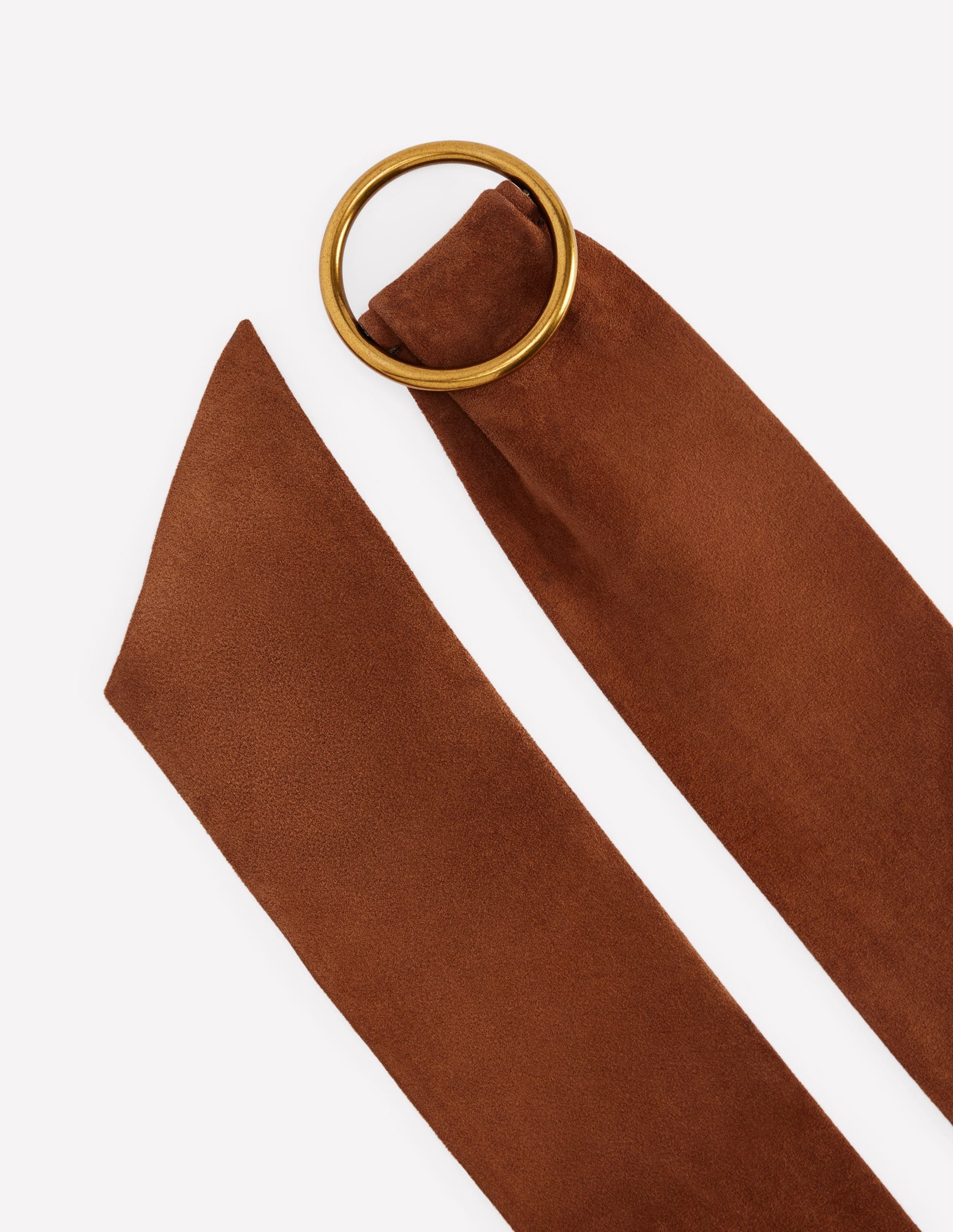 Wide Ring Waist Belt-Tan-3