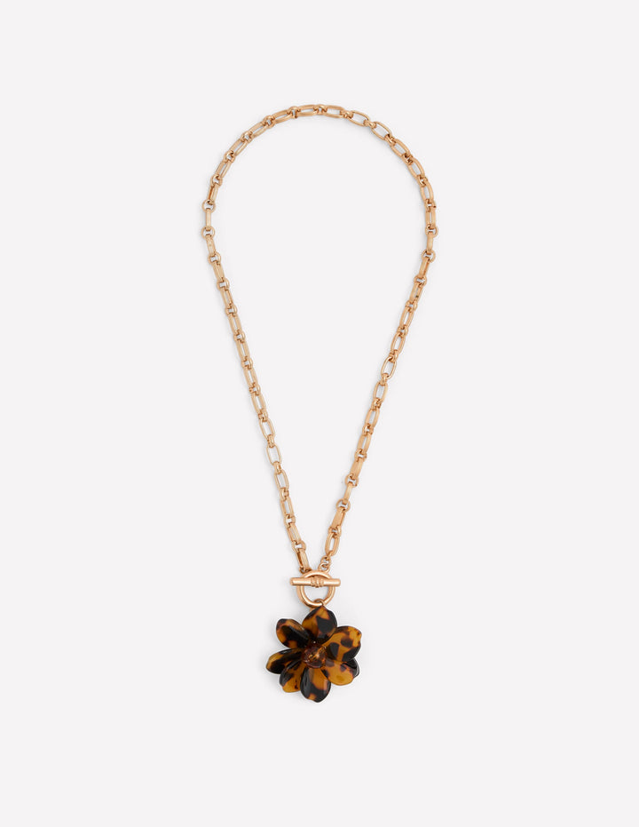 Charm Drop Necklace-Flower