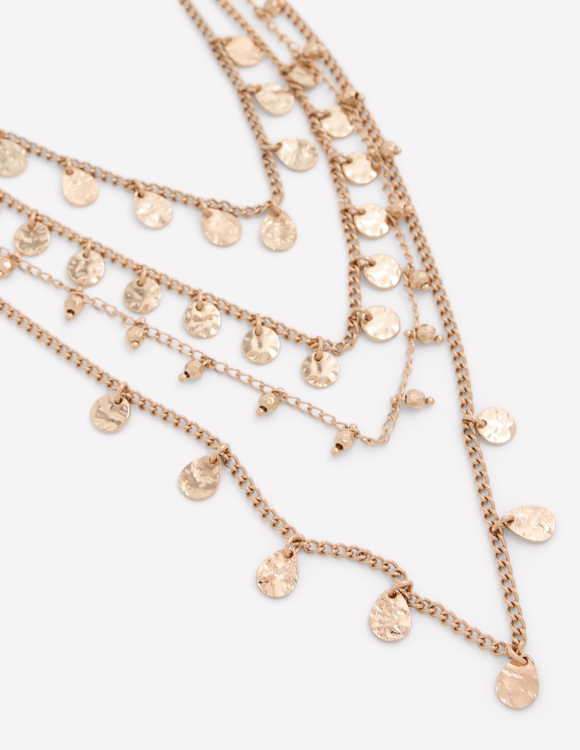 Metal Layering Necklace-Gold - Image 3