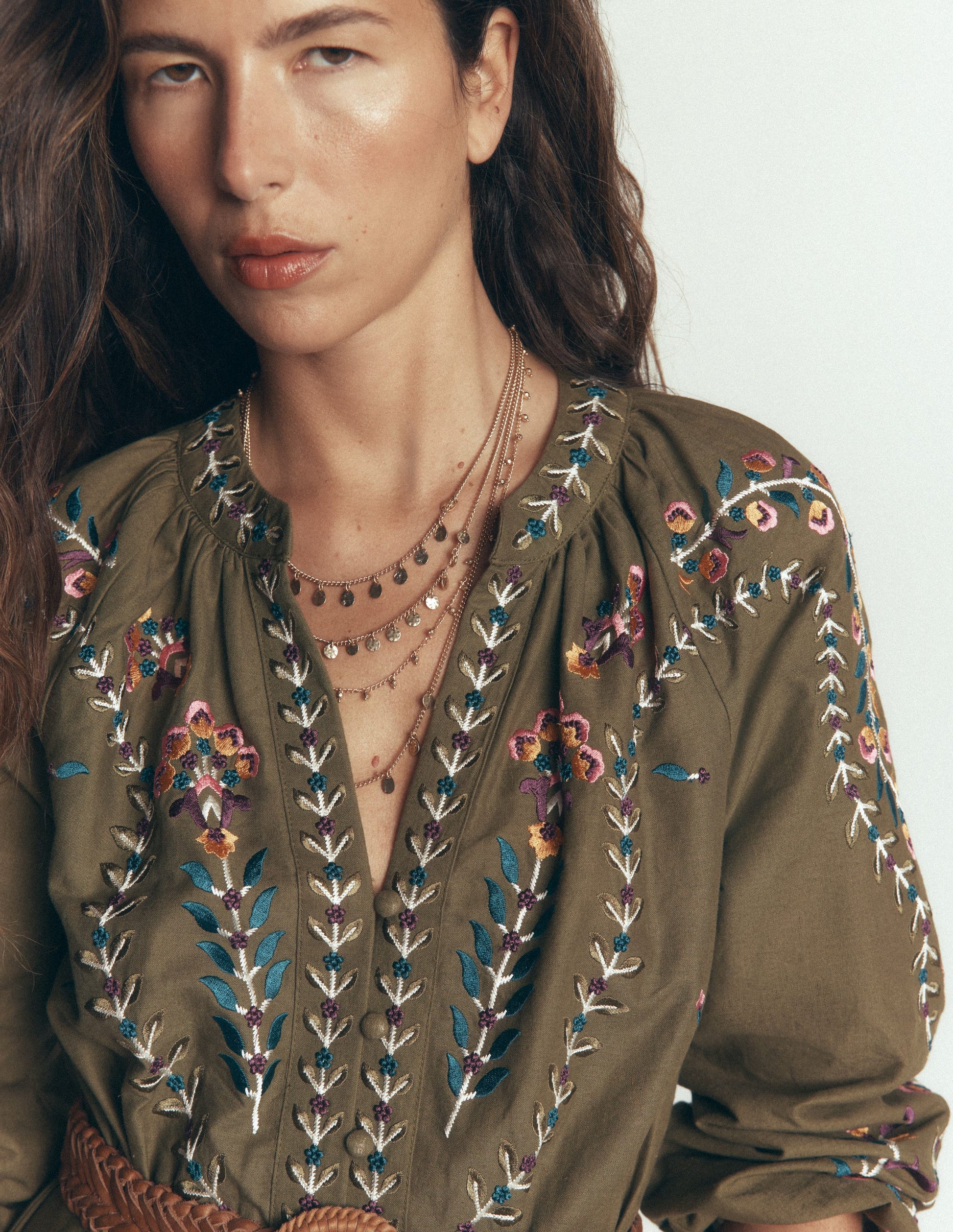 Metal Layering Necklace-Gold-2