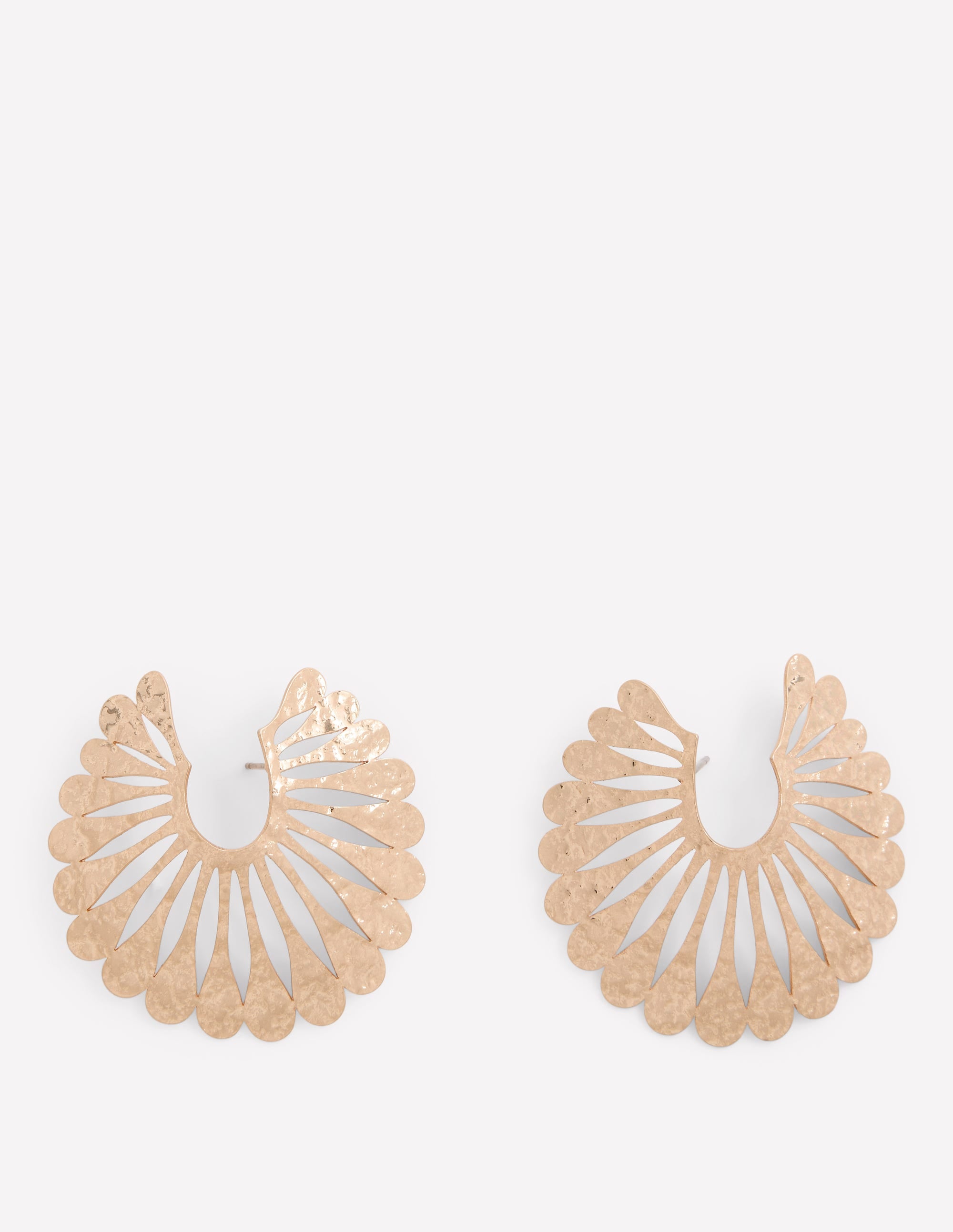 Statement Hammered Studs-Hoop - Image 1