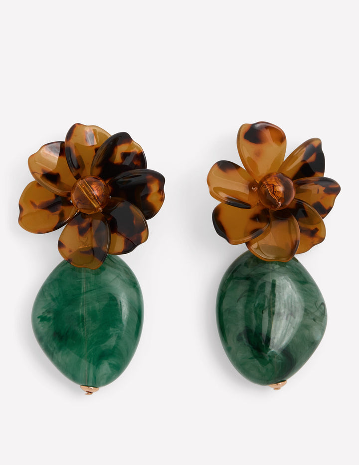 Resin Flower Earrings-Flower