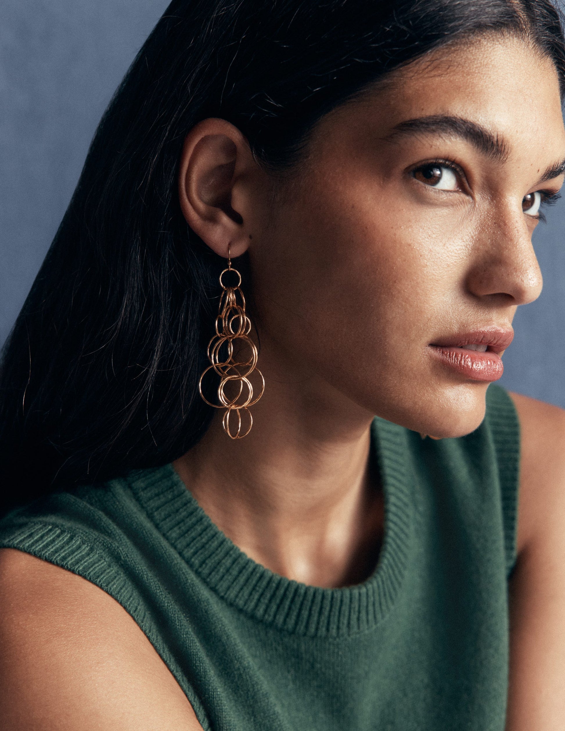 Ring Mega Earrings-Gold-2