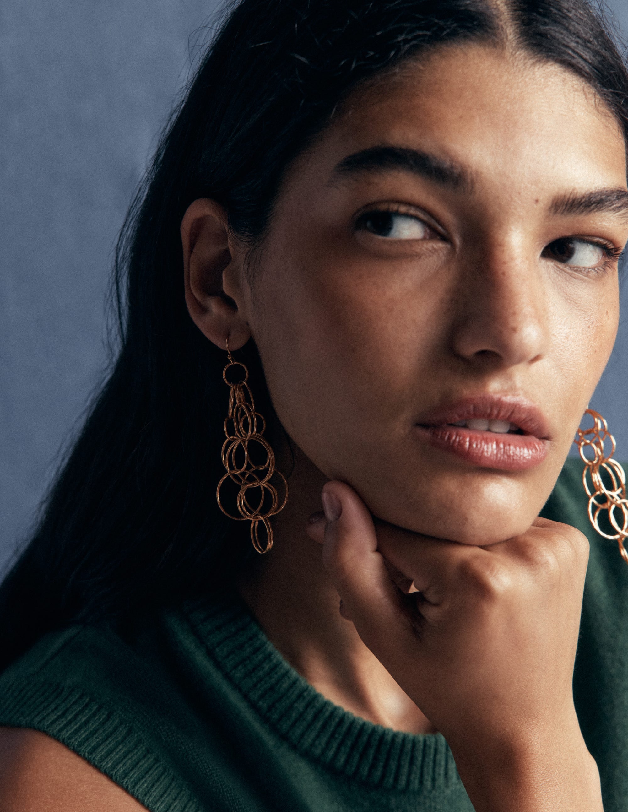 Ring Mega Earrings-Gold - Image 3