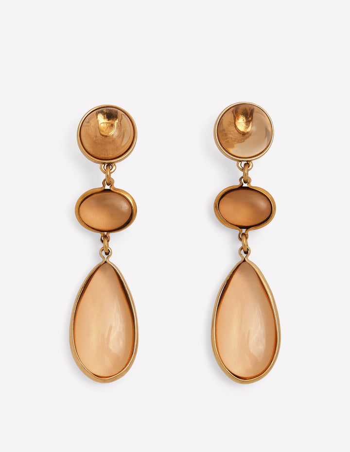 Jewel Tear Earrings-Topaz