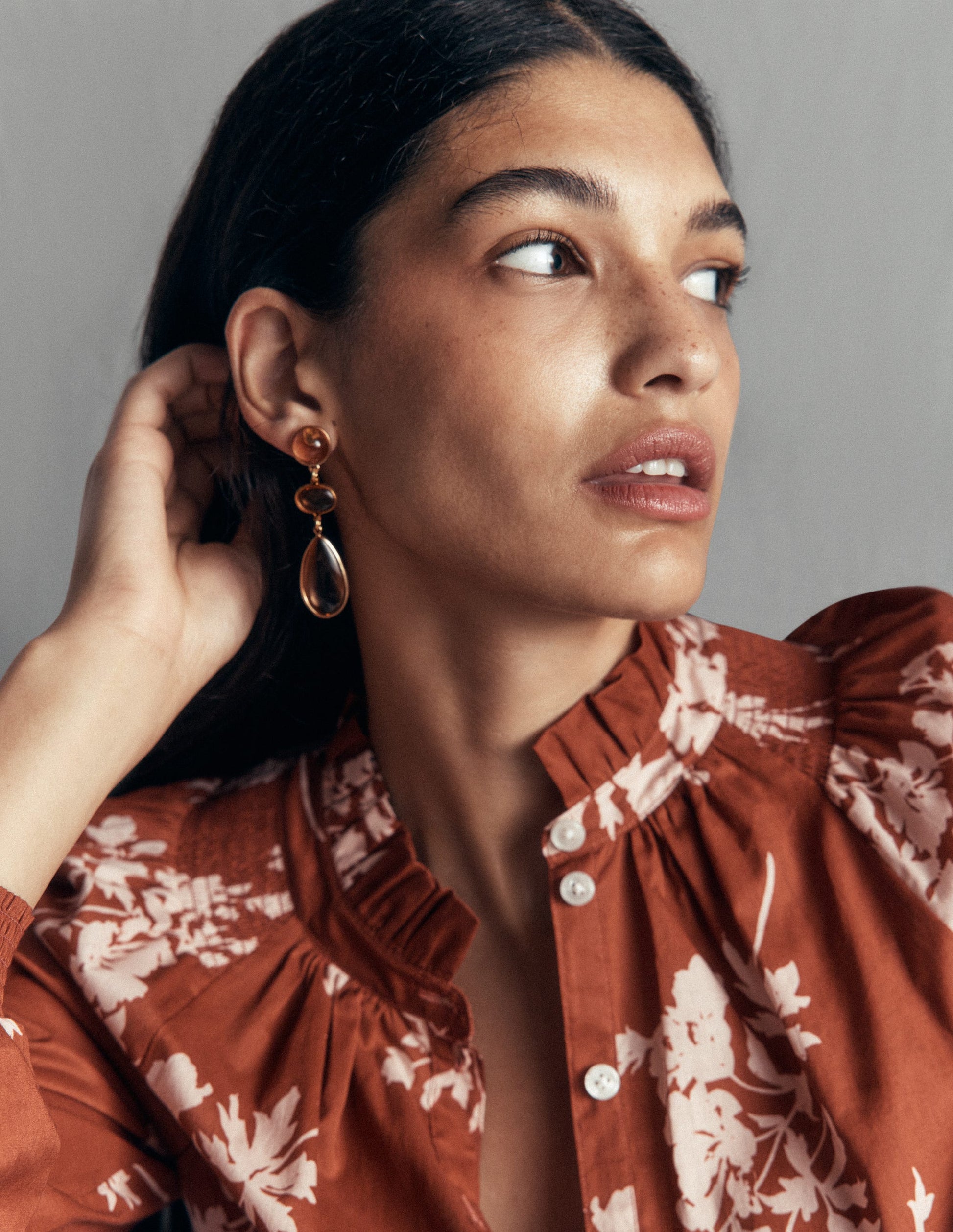 Jewel Tear Earrings-Topaz-2