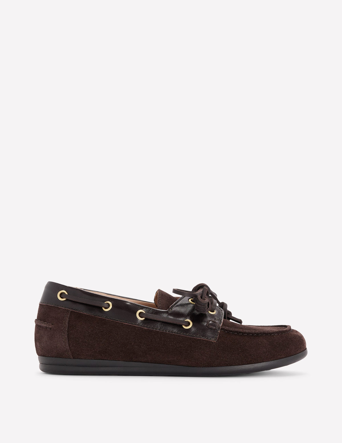 Lace-Up Boat Shoes-Bitter Chocolate-1