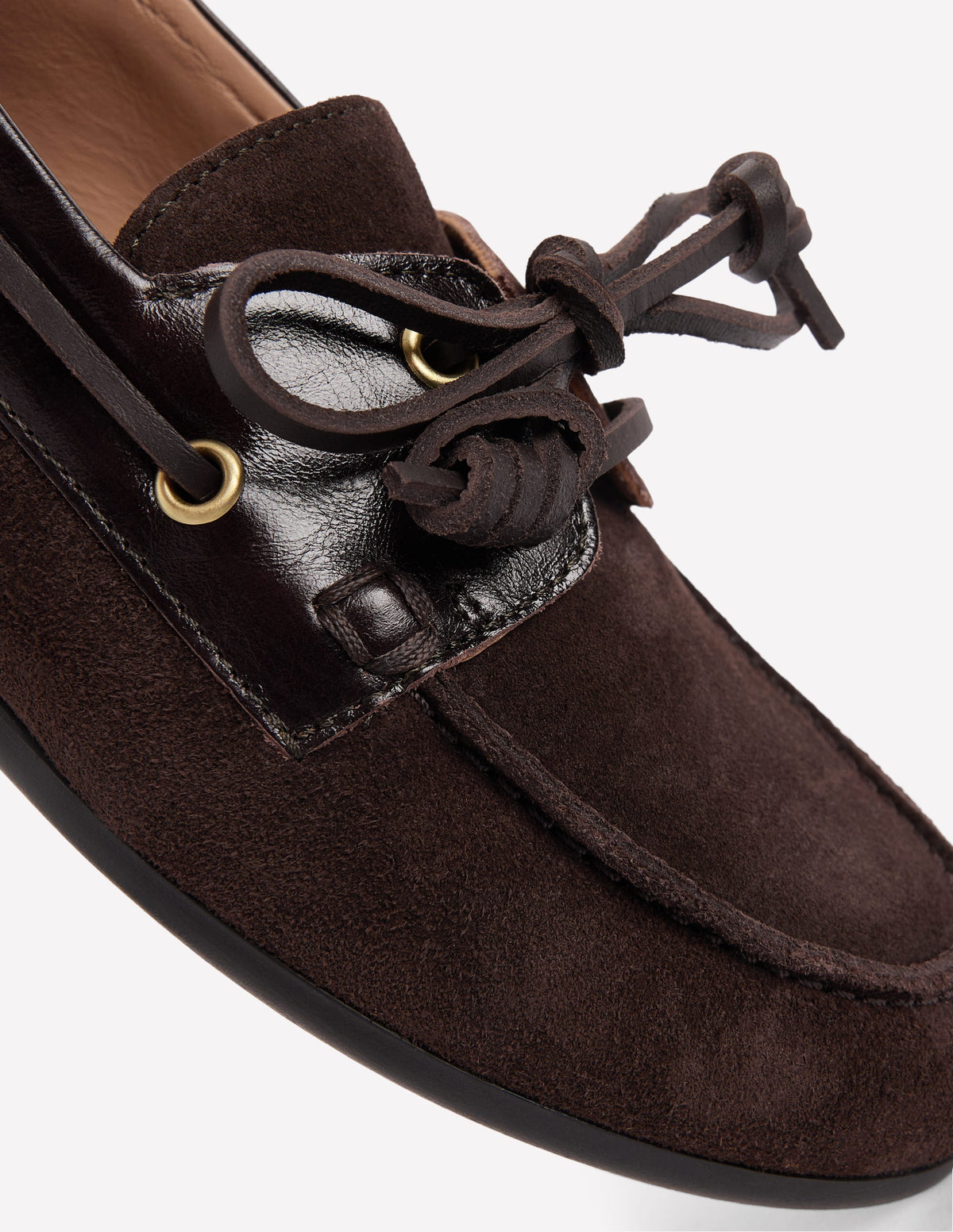 Lace-Up Boat Shoes-Bitter Chocolate - Image 4