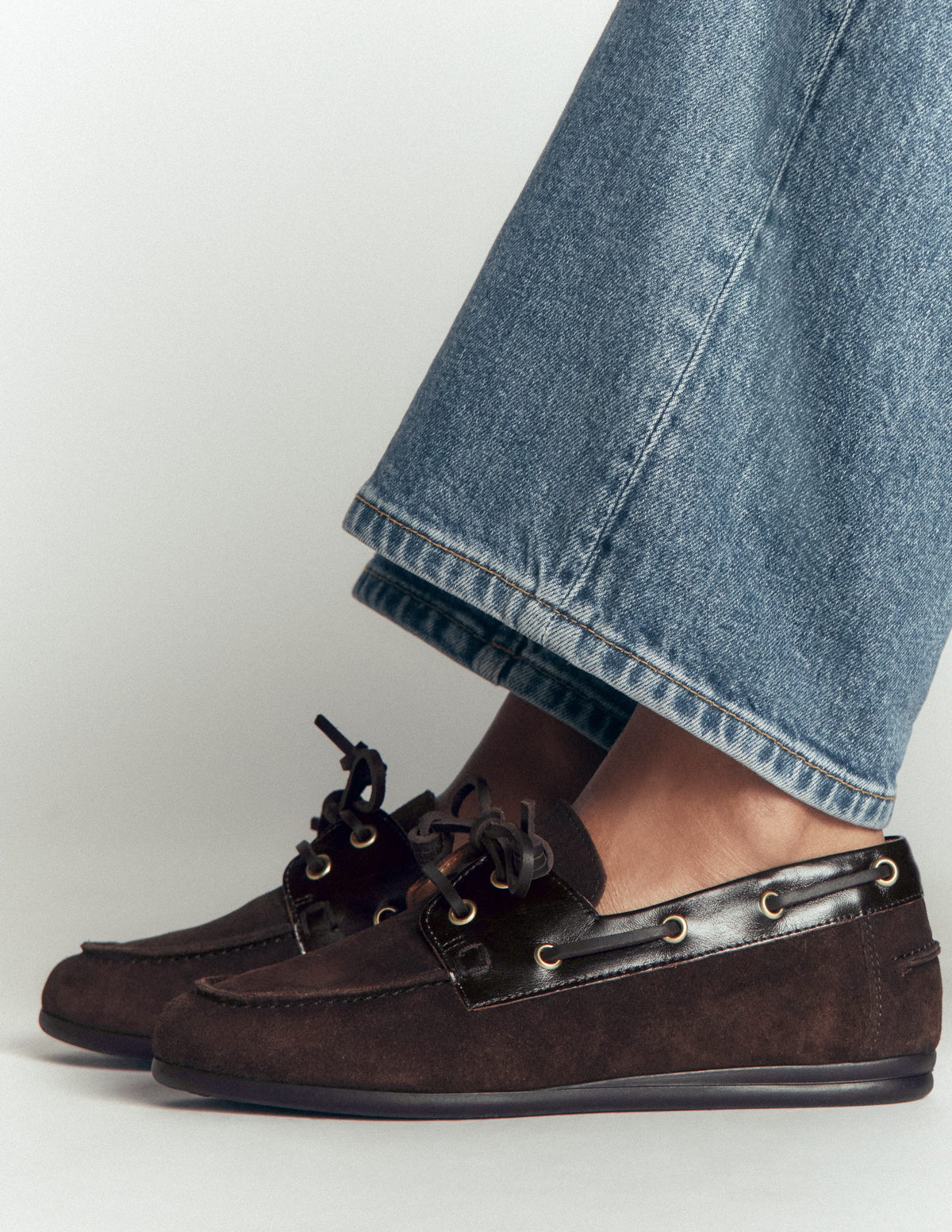 Lace-Up Boat Shoes-Bitter Chocolate-2