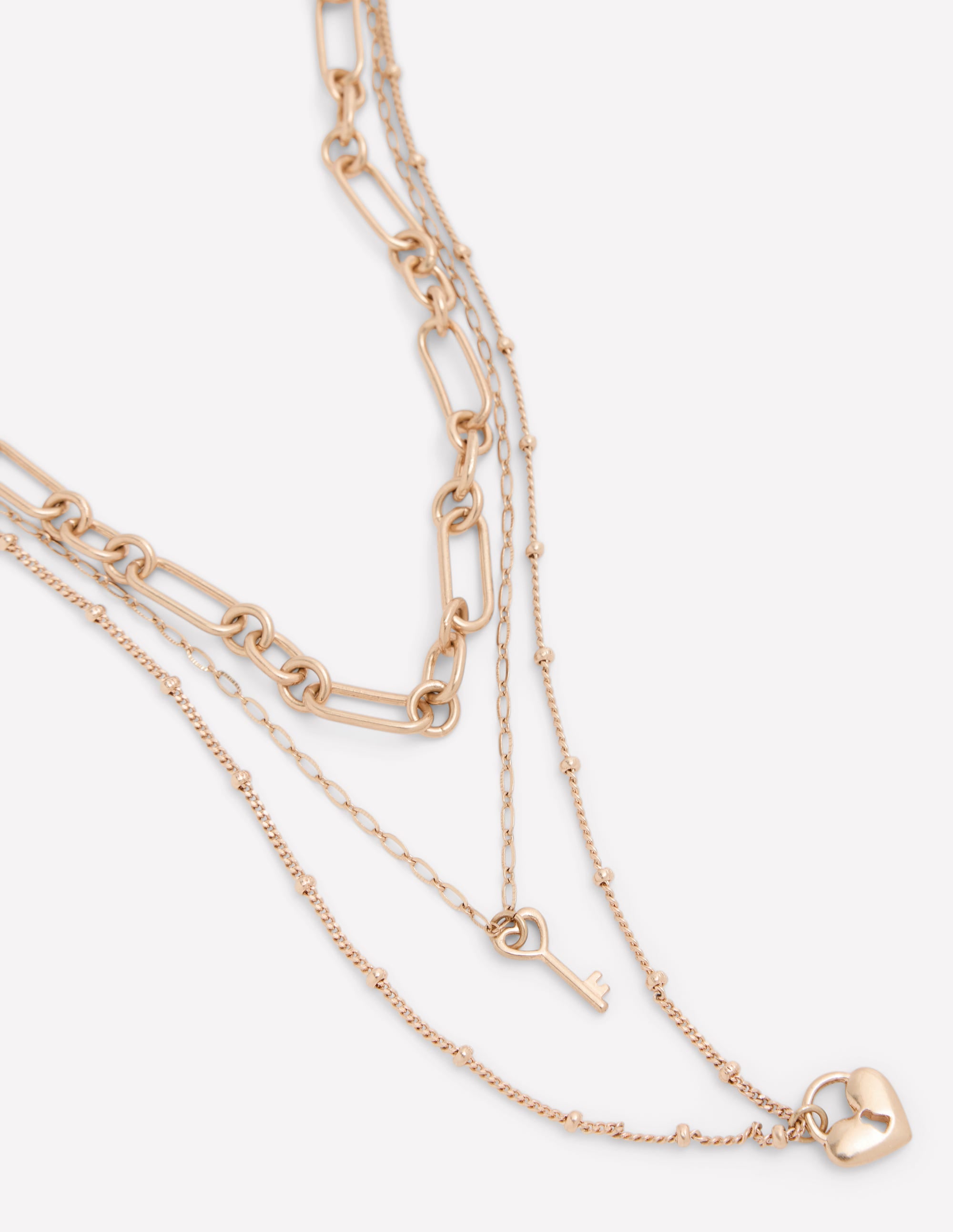 Love Lock Layer Necklace-Gold - Image 3