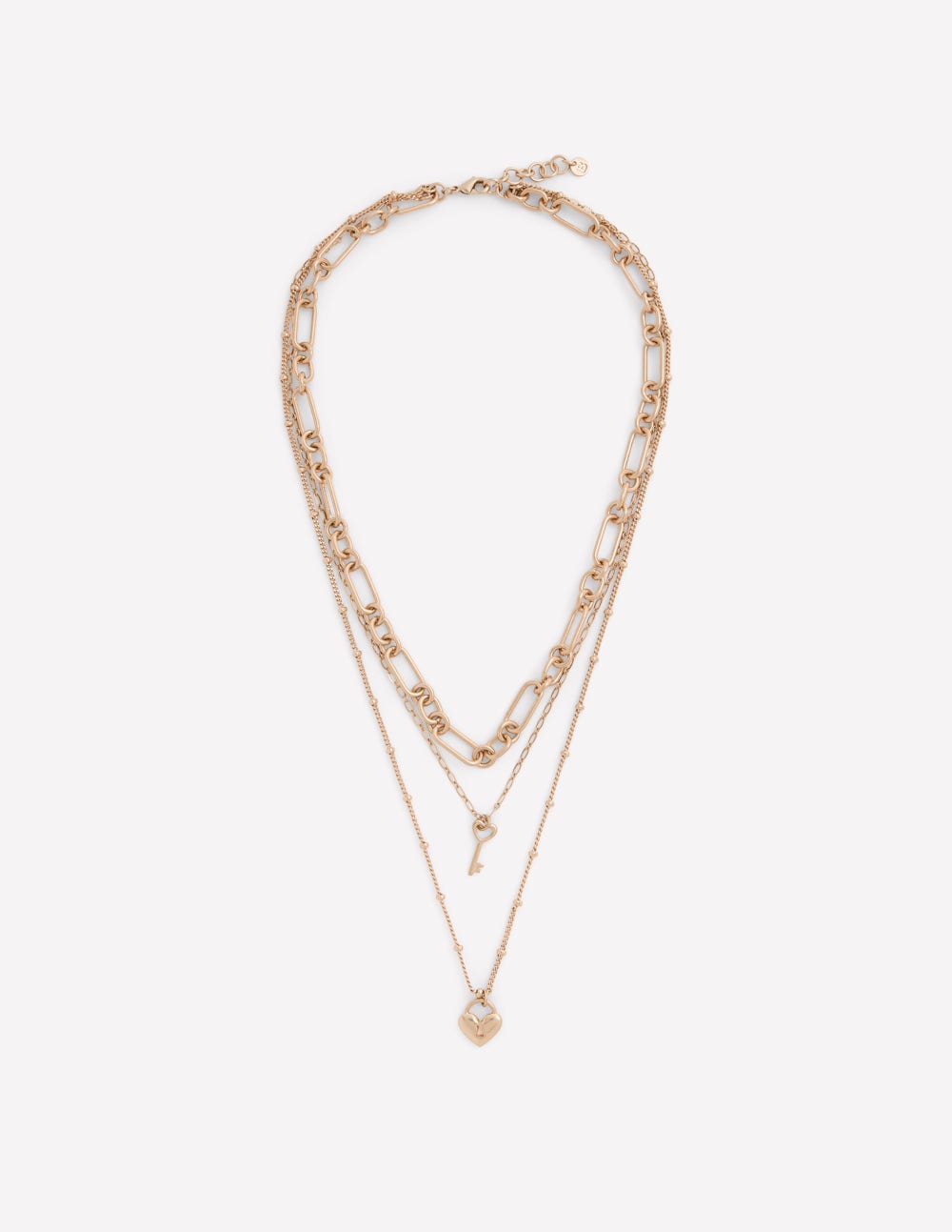 Love Lock Layer Necklace-Gold - Image 1