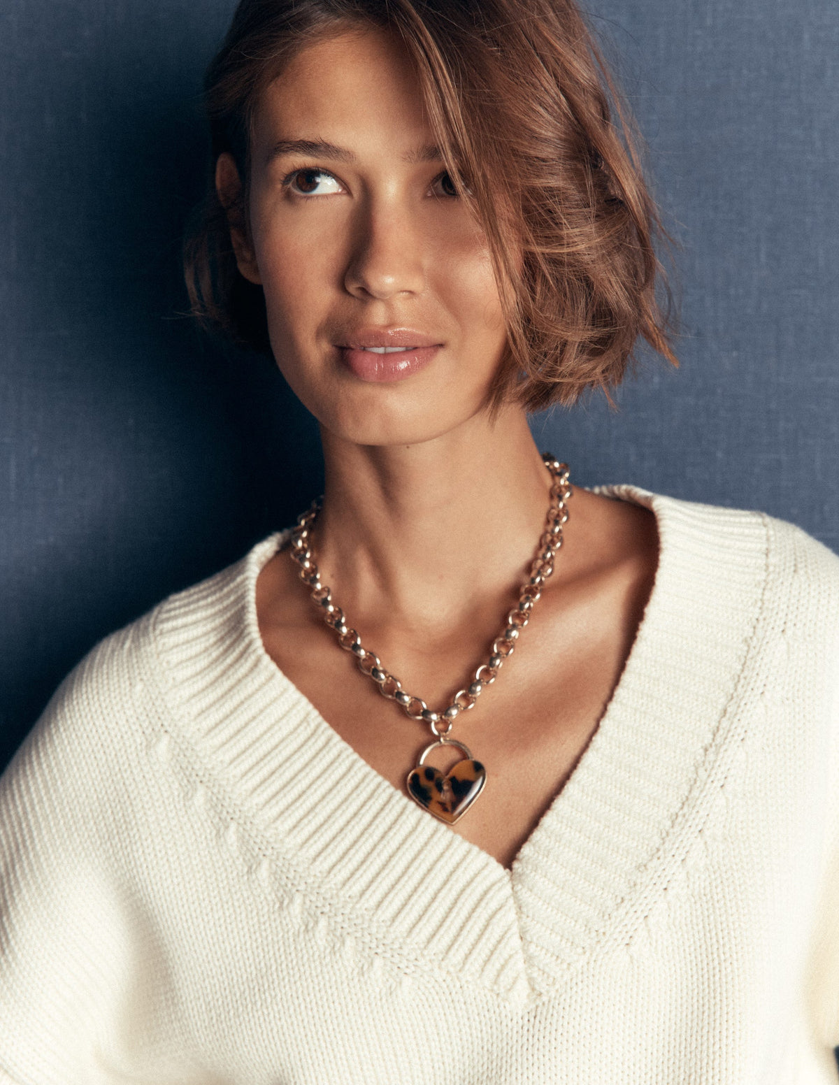 Chunky Love Lock Necklace-Tort-2