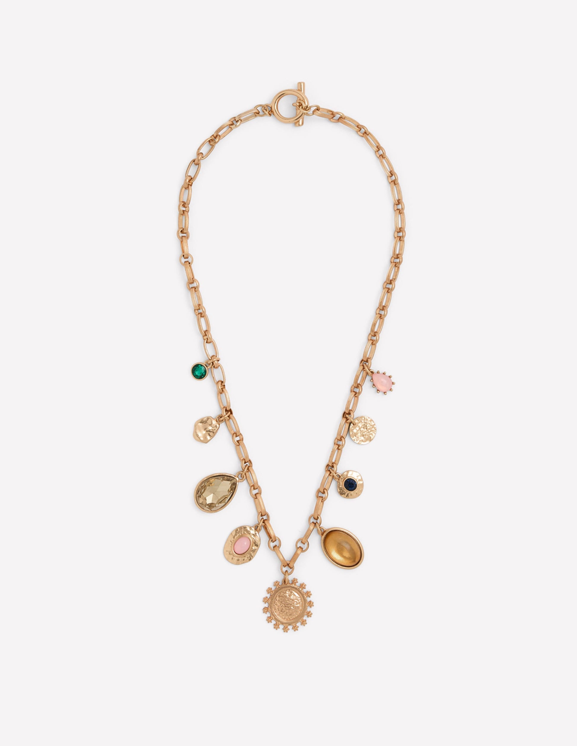 Eclectic Charm Necklace-Gold-1