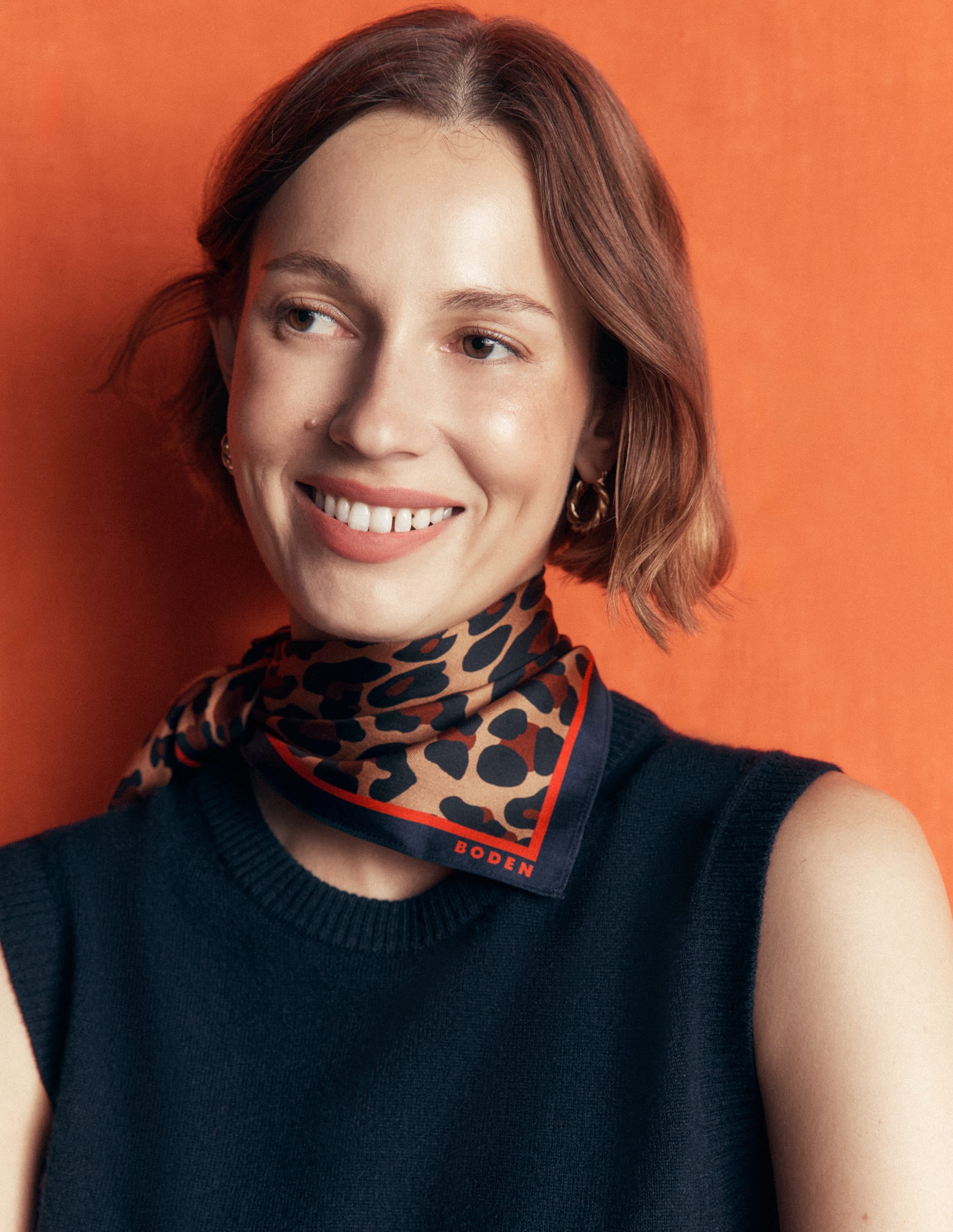Elisabeth Large Silk Scarf-Multi, Cheetah Pop - Image 2