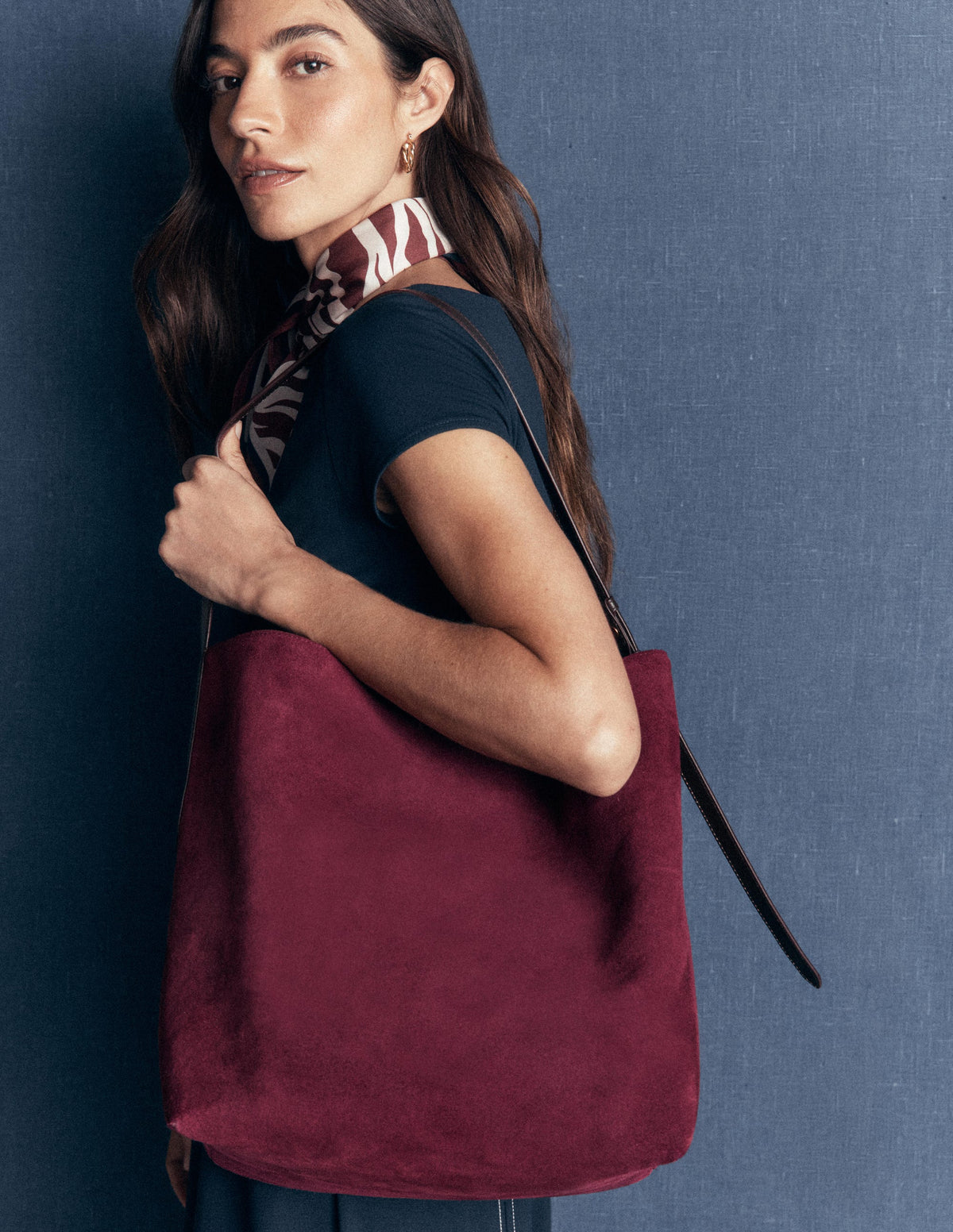 Allegra Medium Slouchy Tote-Burgundy-1