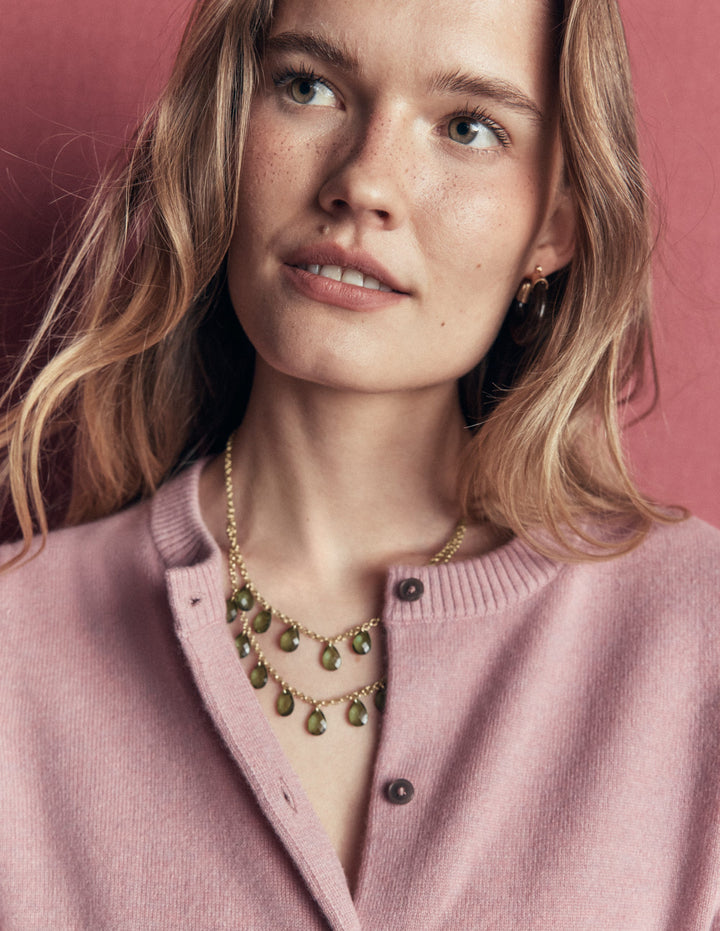 Multi Tear Necklace-Green